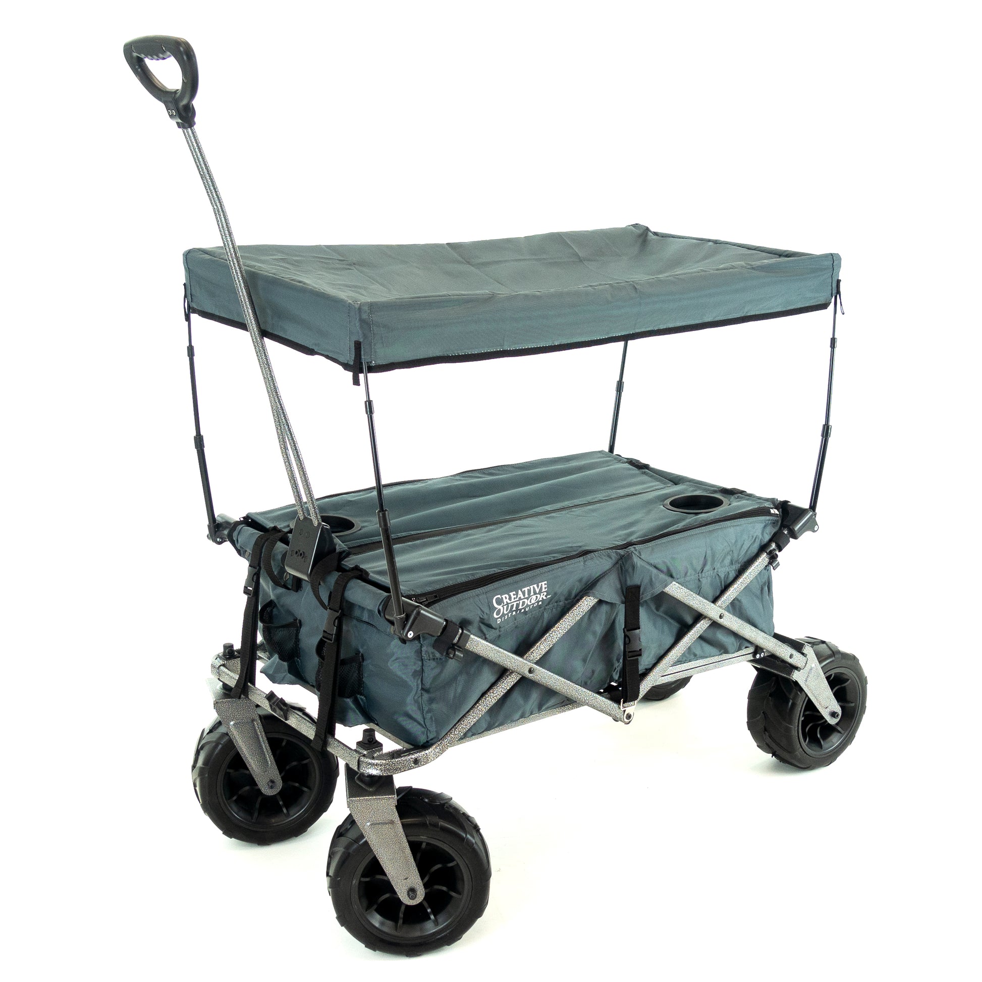 XXL Hauler Deluxe Folding Collapsible Beach Wagon with Cooler Rack | Heavy Duty | All Colors - Creative Wagons