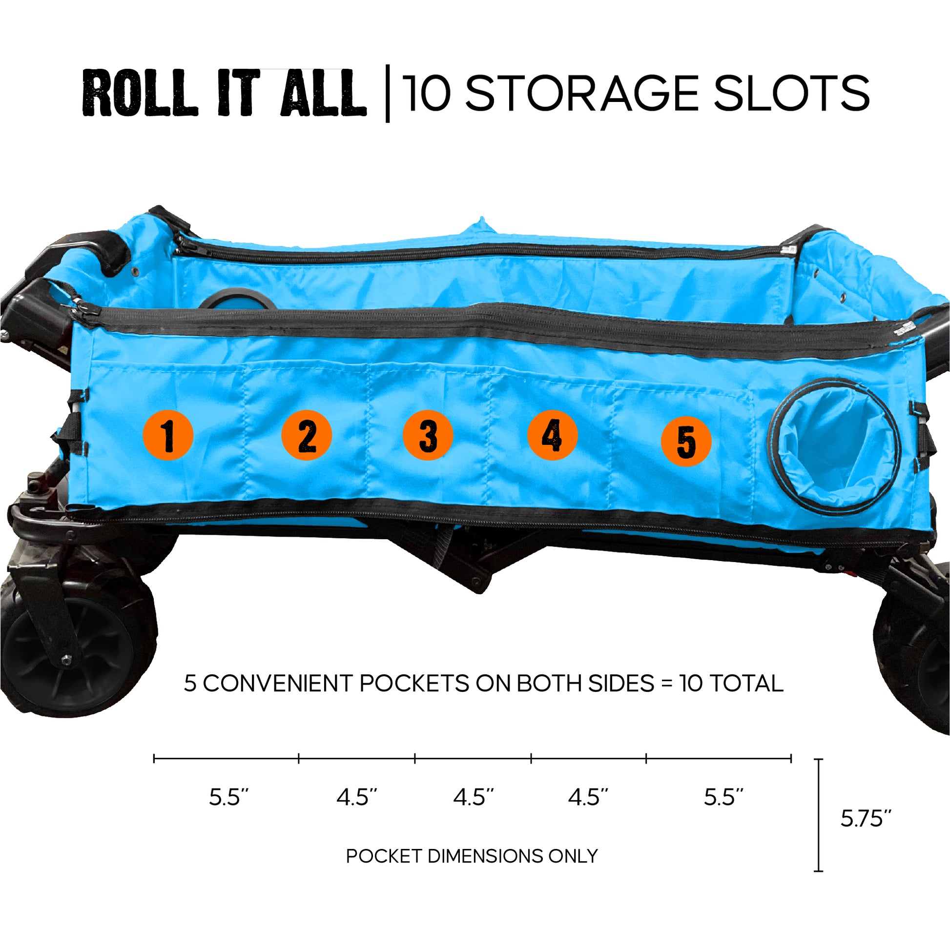 All-Terrain Deluxe Wagon - Sky Blue - Creative Wagons