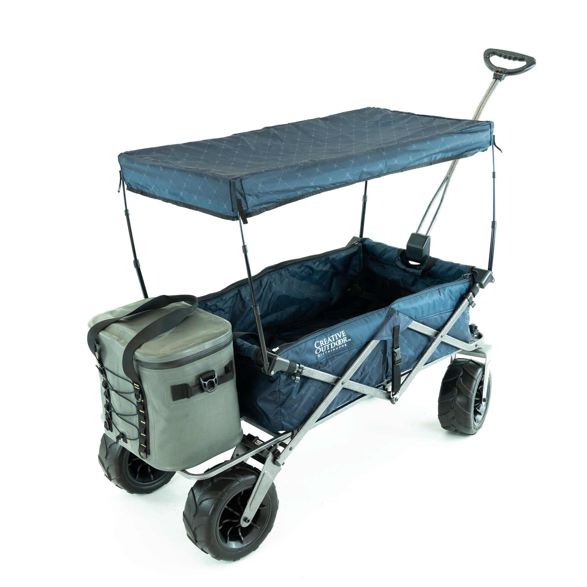 XXL Hauler Deluxe Folding Collapsible Beach Wagon with Cooler Rack | Heavy Duty | All Colors - Creative Wagons