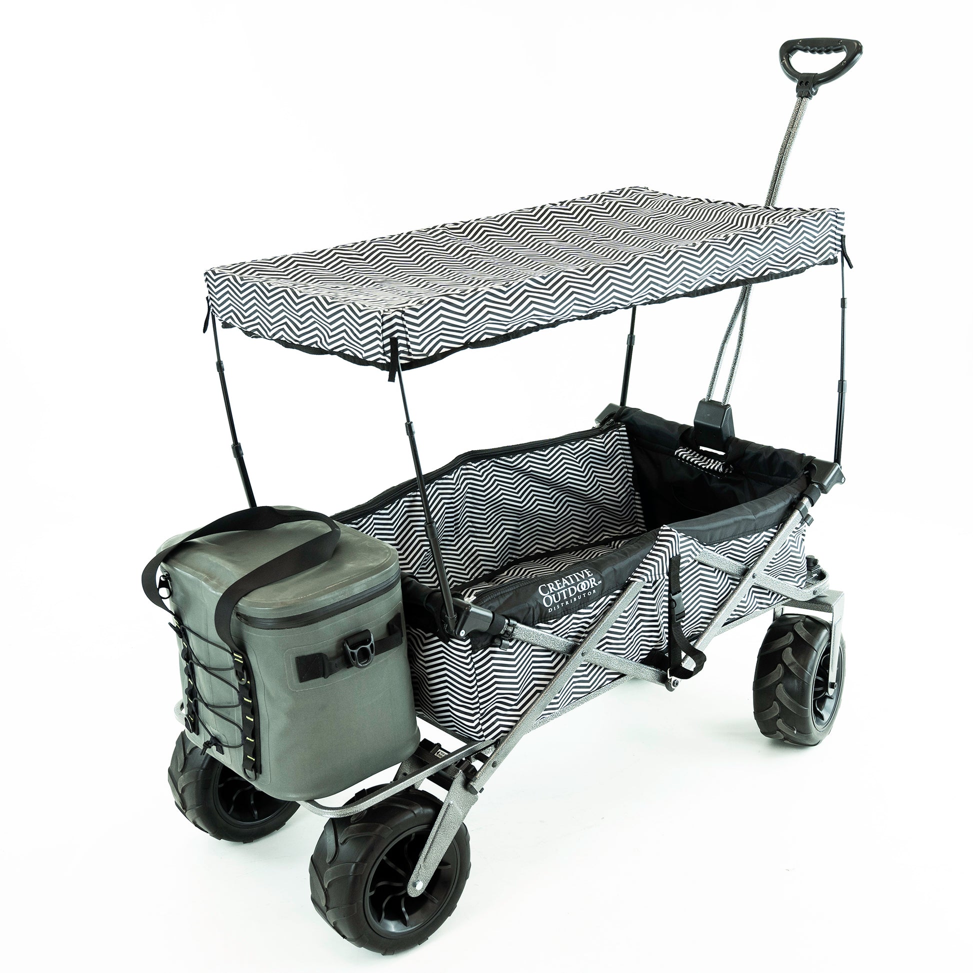 XXL Hauler Deluxe Folding Collapsible Beach Wagon with Cooler Rack | Heavy Duty | All Colors - Creative Wagons