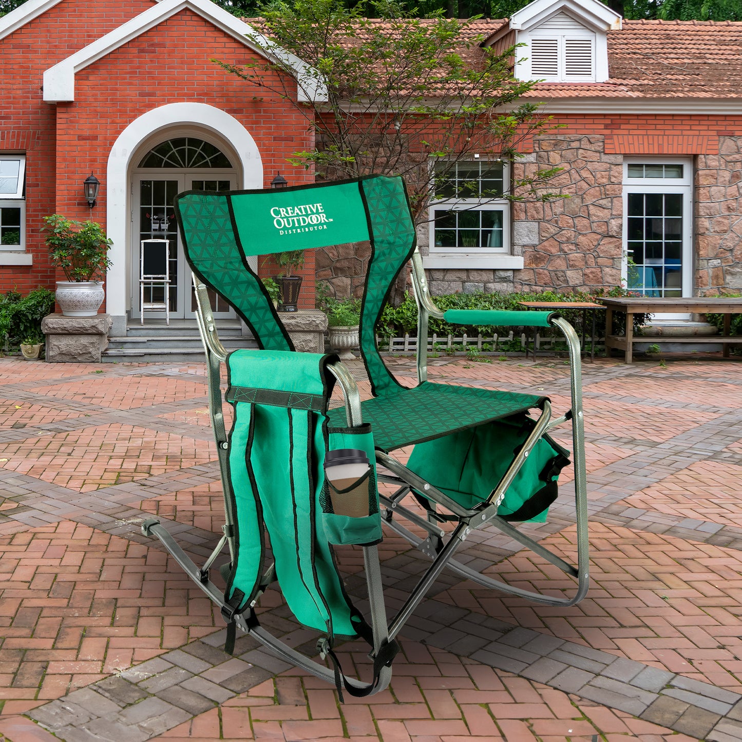 Folding Rocking Chair with Ice Box Cooler | Forest Diamond - Creative Wagons