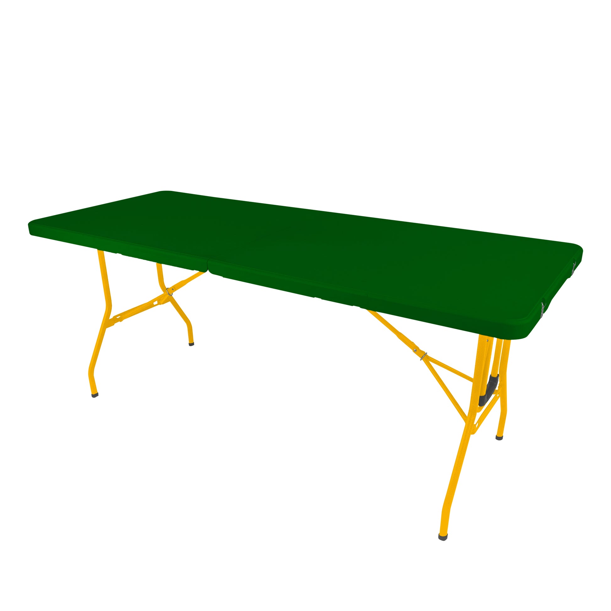 The Rolling Table - 6 ft. Folding Table on Wheels - Team Colors - Green & Yellow - Creative Wagons