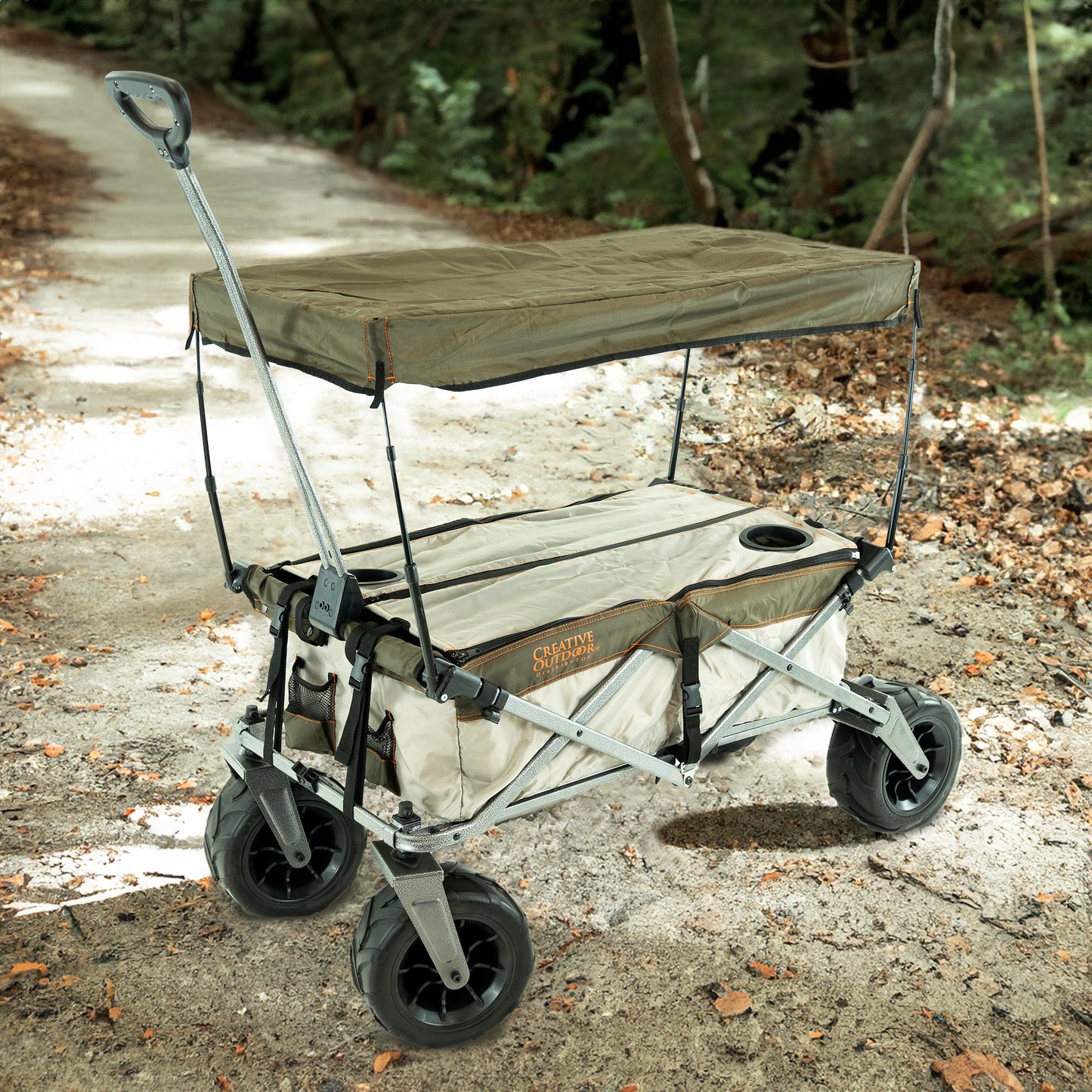XXL Hauler Deluxe with Cooler Rack | Brown Orange - Creative Wagons