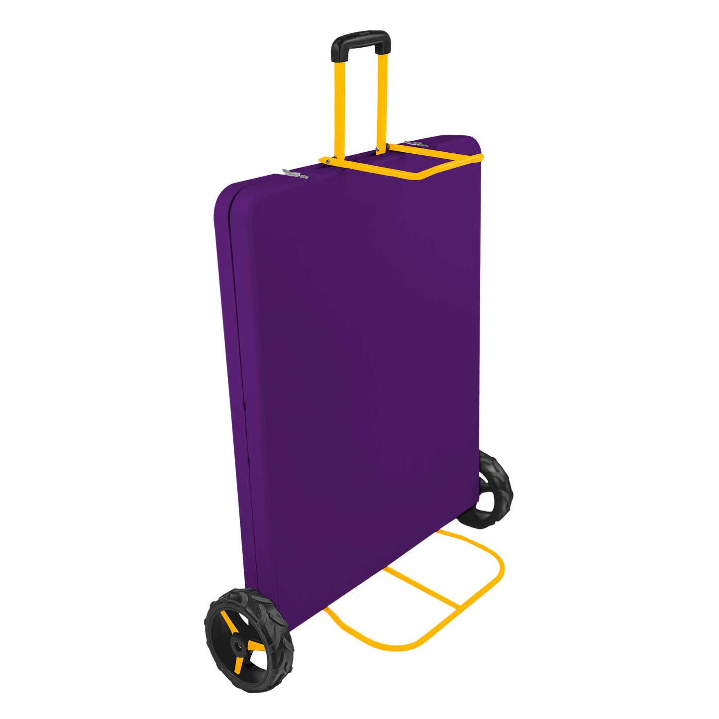 The Rolling Table - 6 ft. Folding Table on Wheels - Team Colors - Purple & Yellow - Creative Wagons