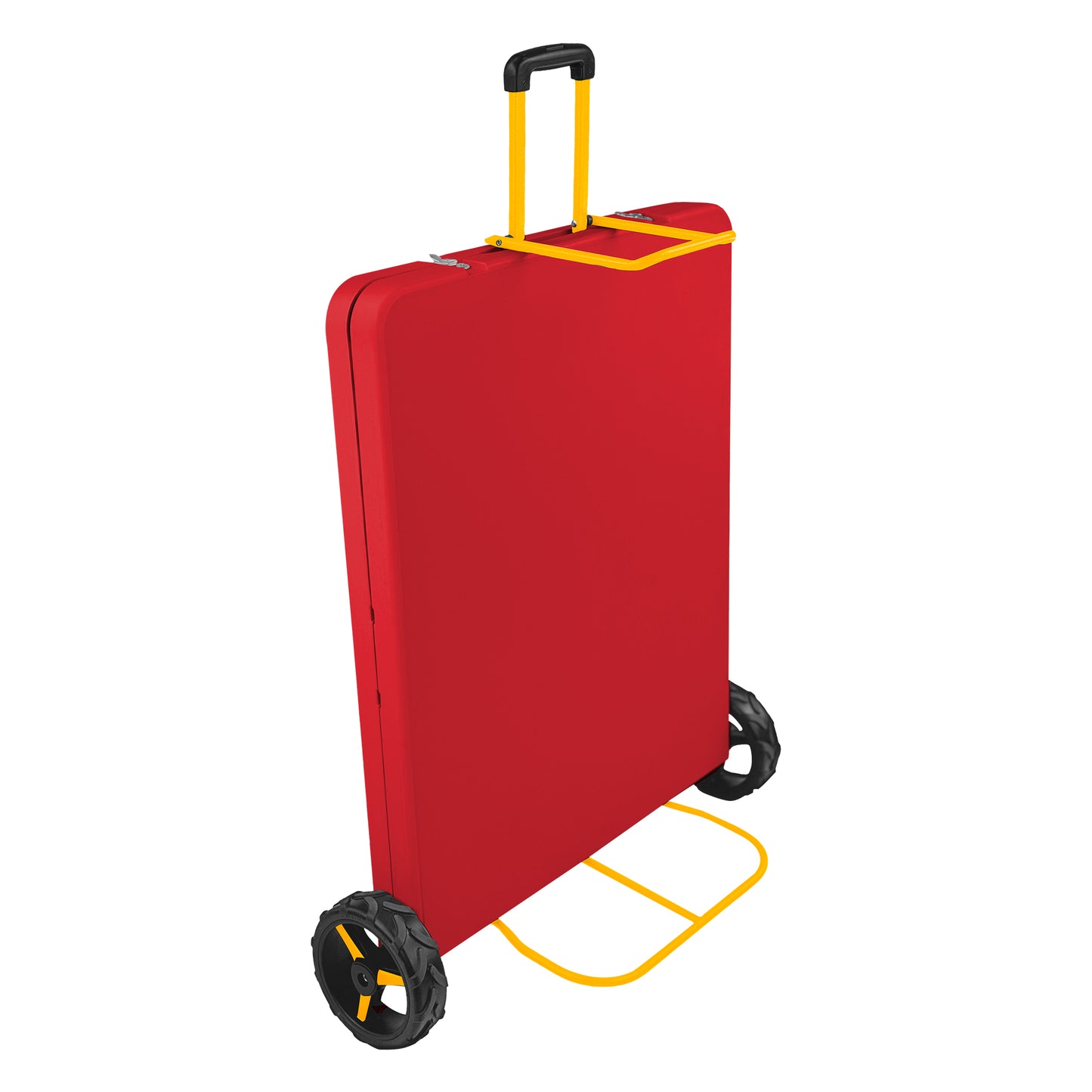 The Rolling Table - 6 ft. Folding Table on Wheels - Team Colors - Red & Yellow - Creative Wagons