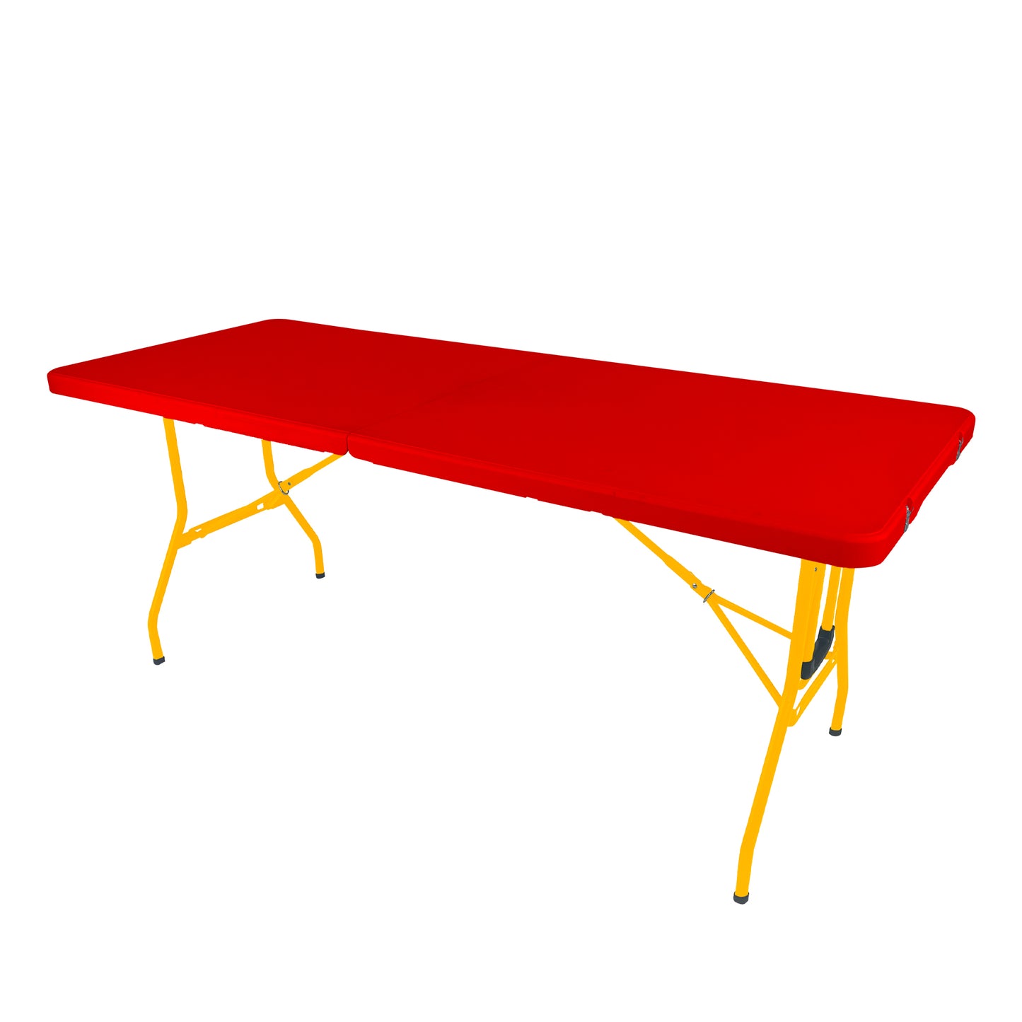 The Rolling Table - 6 ft. Folding Table on Wheels - Team Colors - Red & Yellow - Creative Wagons