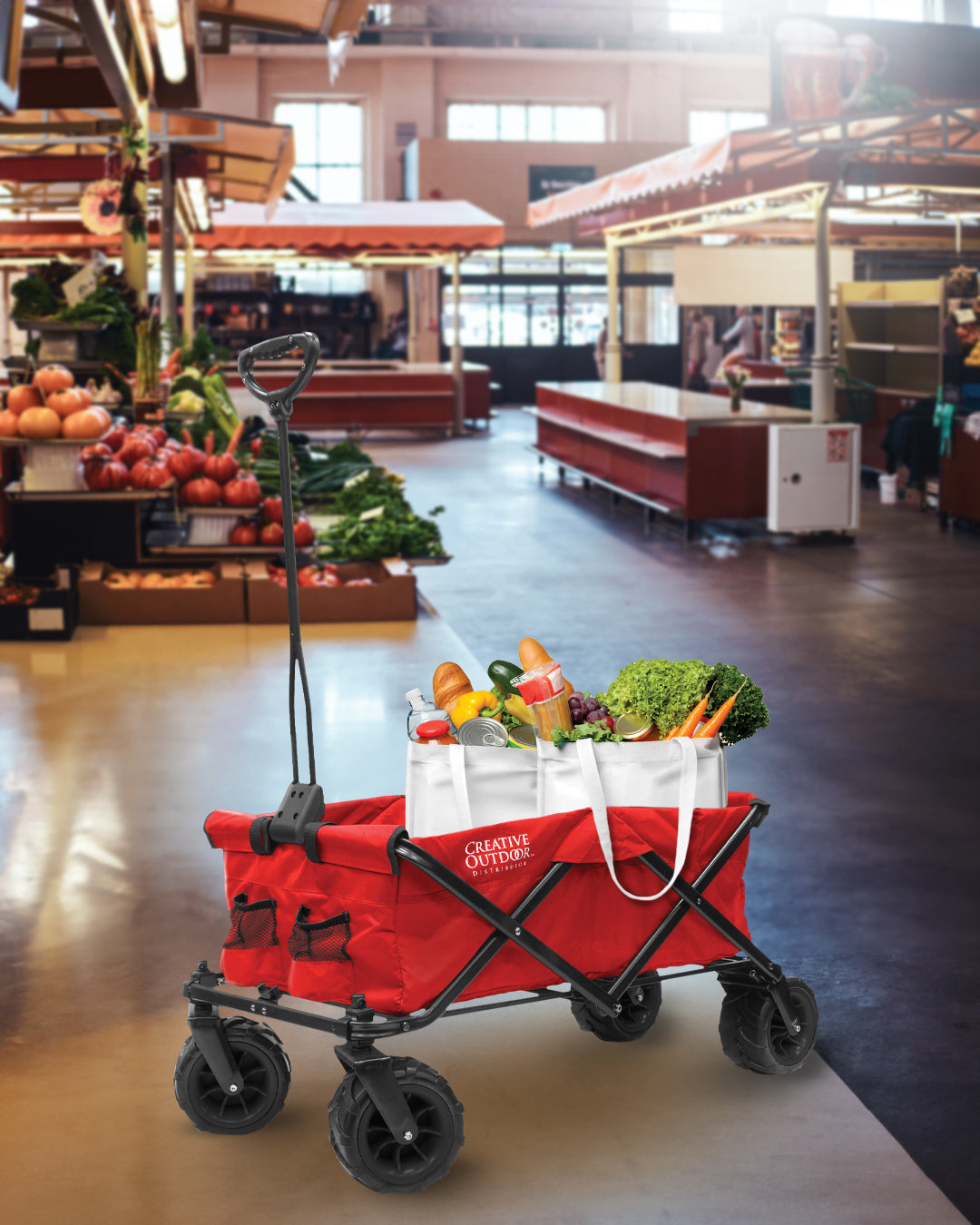 All-Terrain Folding Wagon | Red - Creative Wagons