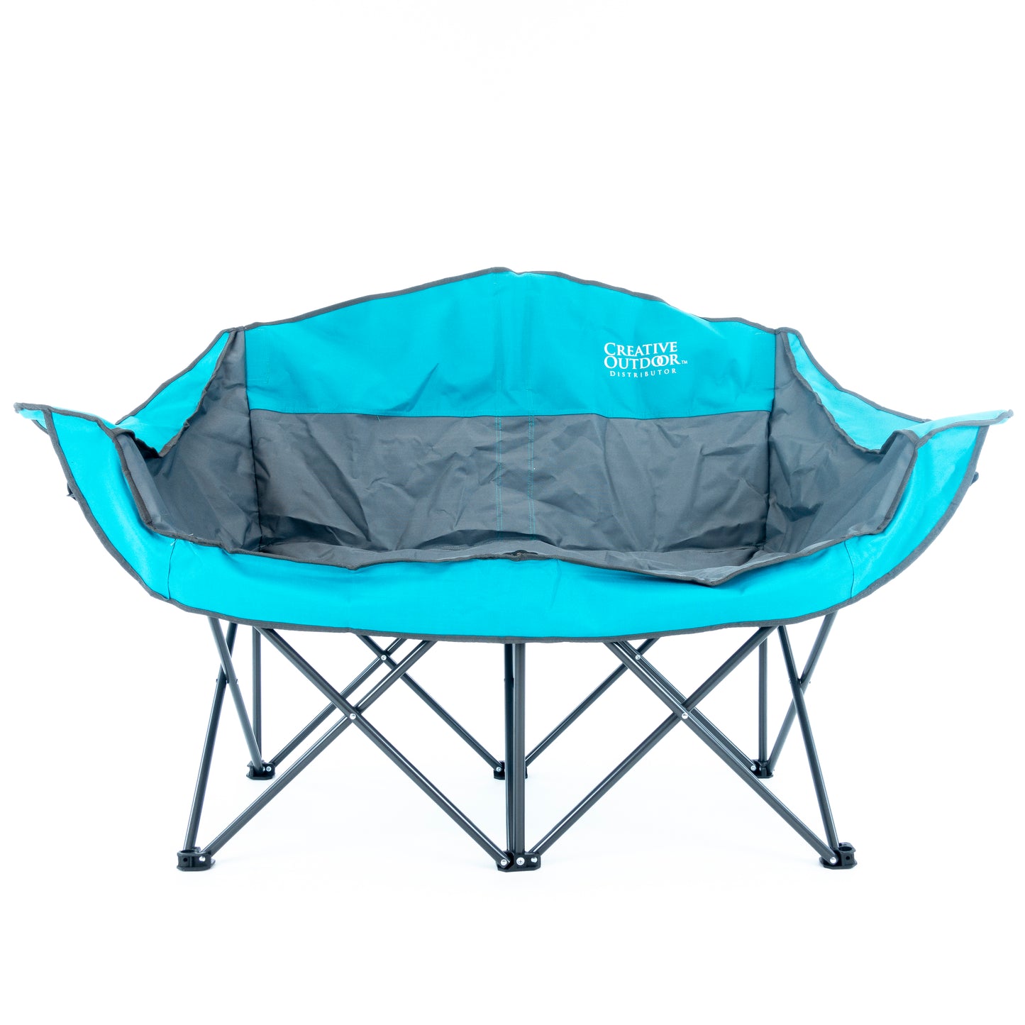 1 Teal Luxury Loveseat + 1 Teal Ice Box Cooler Folding Table - Custom Folding Wagons