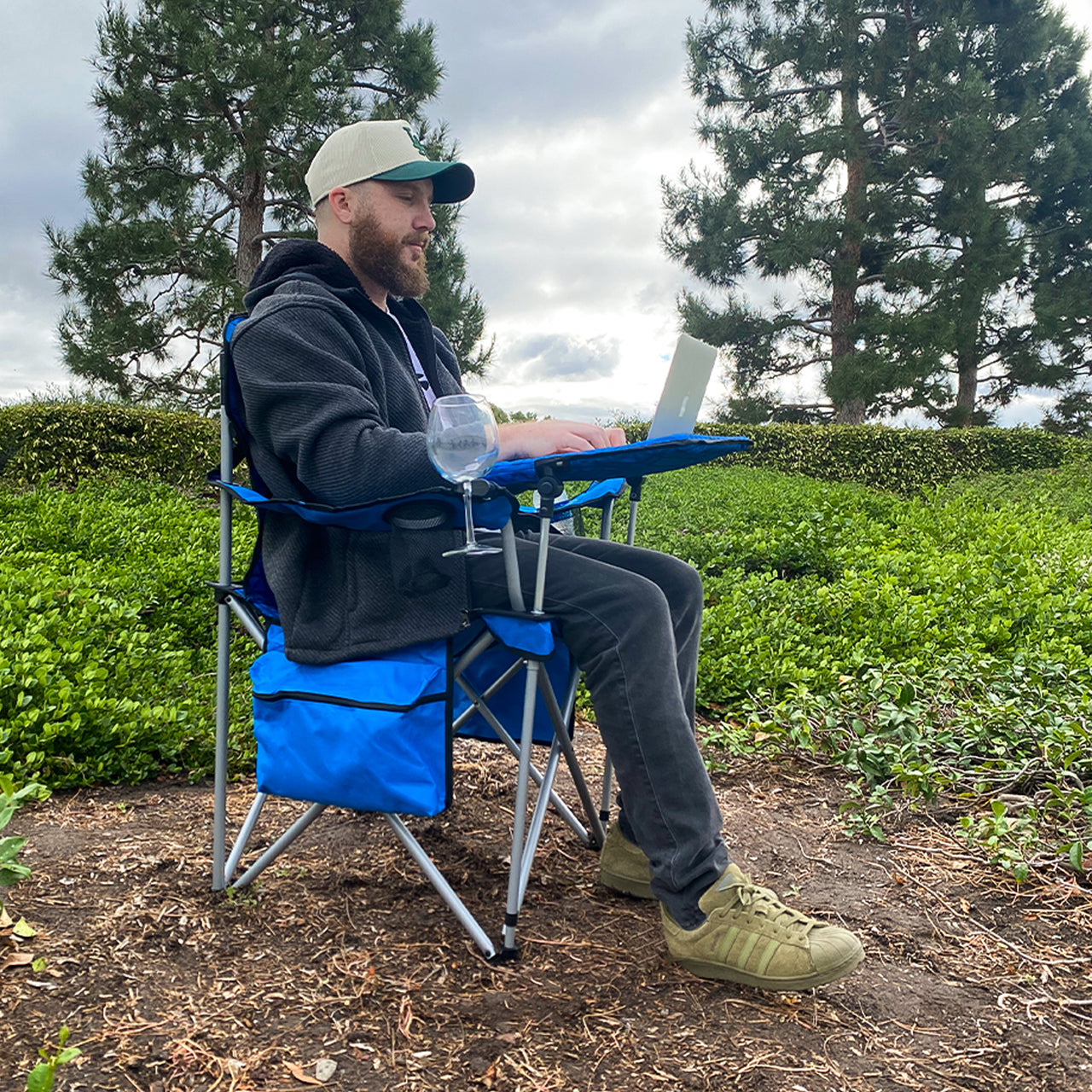 iChair Folding Wine Chair with Adjustable Table | Ocean Diamond - Creative Wagons