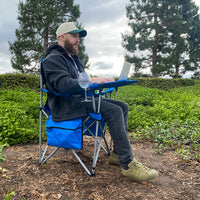 Thumbnail for iChair Folding Wine Chair with Adjustable Table | Ocean Diamond - Creative Wagons