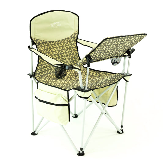 iChair Folding Wine Chair with Adjustable Table | Earth Diamond - Custom Folding Wagons