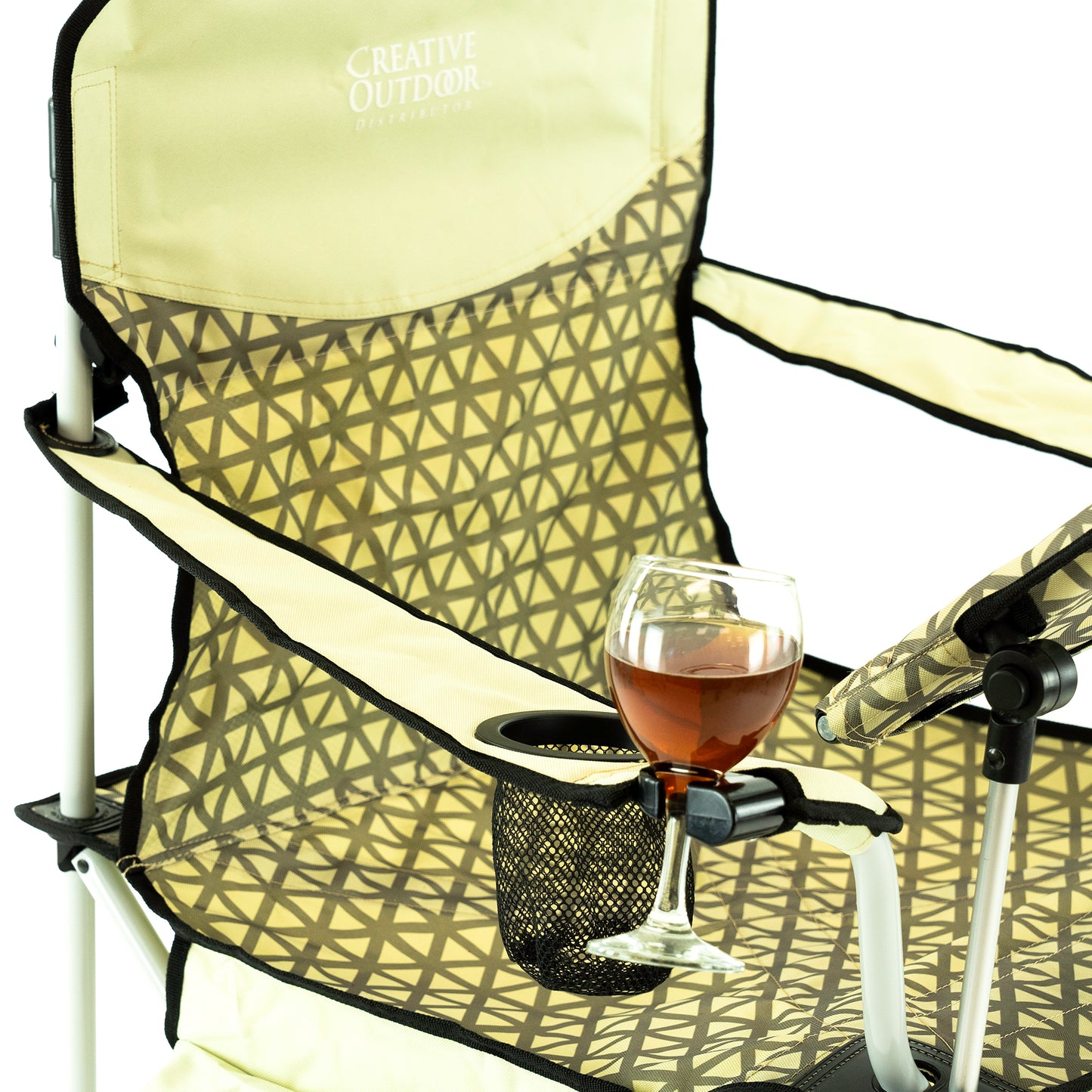 iChair Folding Wine Chair with Adjustable Table | Earth Diamond - Custom Folding Wagons