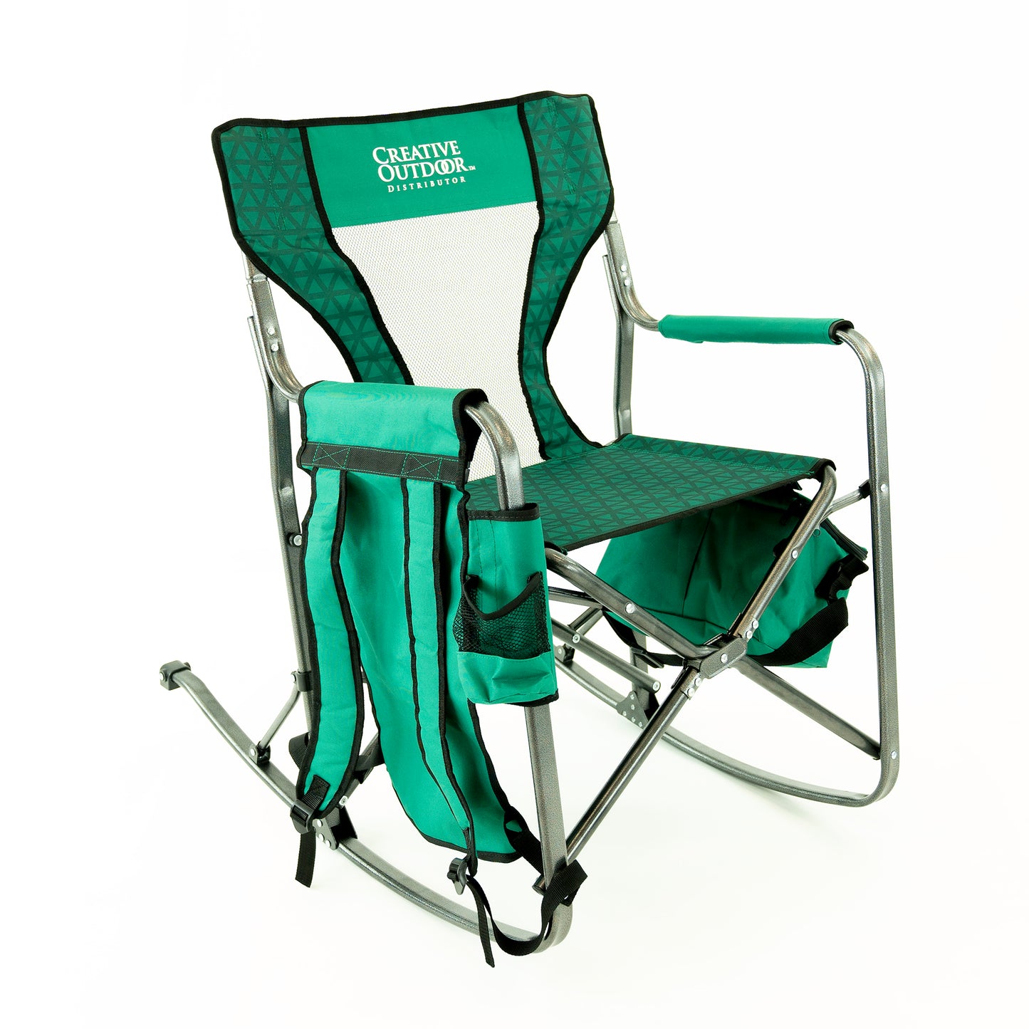 Folding Rocking Chair with Ice Box Cooler | Forest Diamond - Custom Folding Wagons