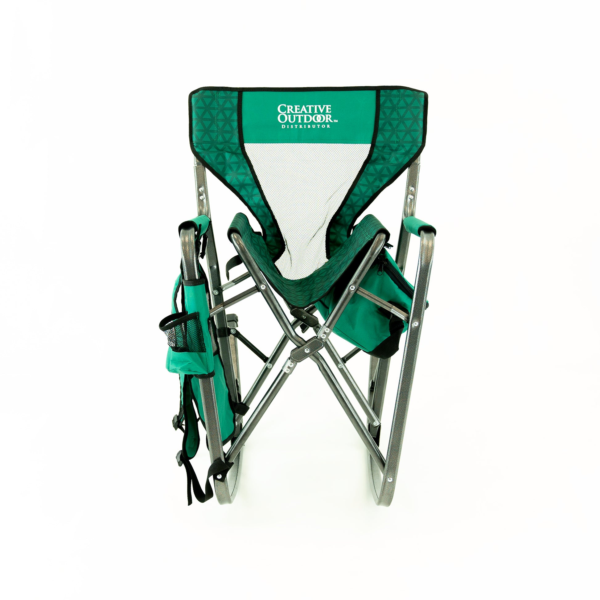 Folding Rocking Chair with Ice Box Cooler | Forest Diamond - Custom Folding Wagons