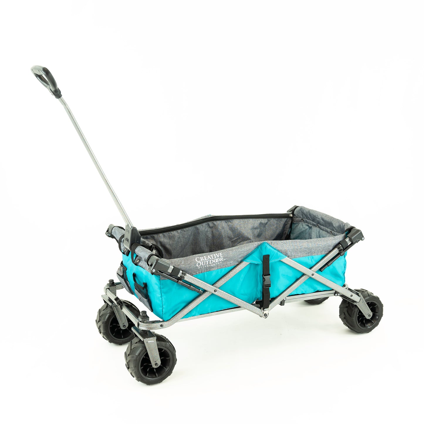 All-Terrain Deluxe Wagon - Teal Gray - Custom Folding Wagons