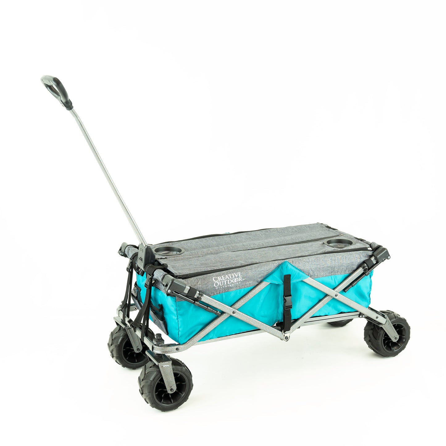 All-Terrain Deluxe Wagon - Teal Gray - Custom Folding Wagons