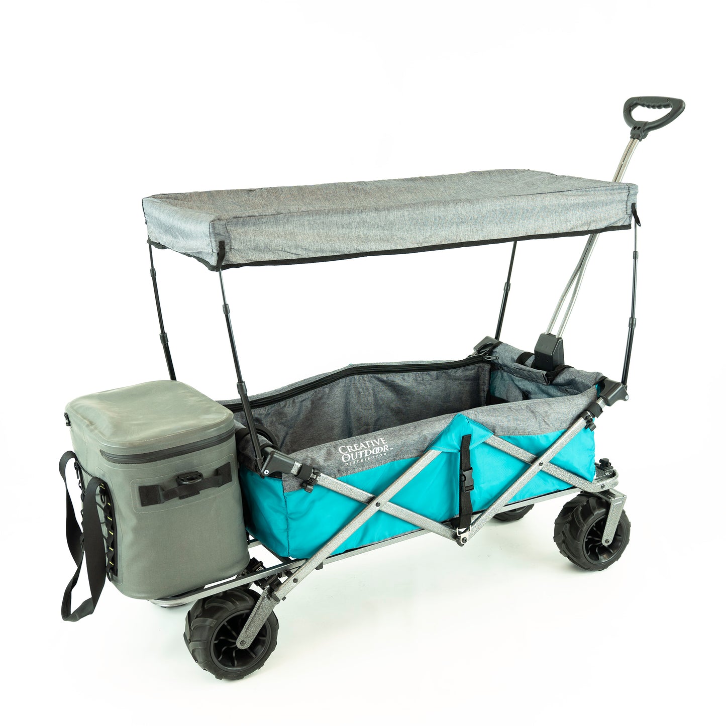 All-Terrain Deluxe Wagon - Teal Gray - Custom Folding Wagons