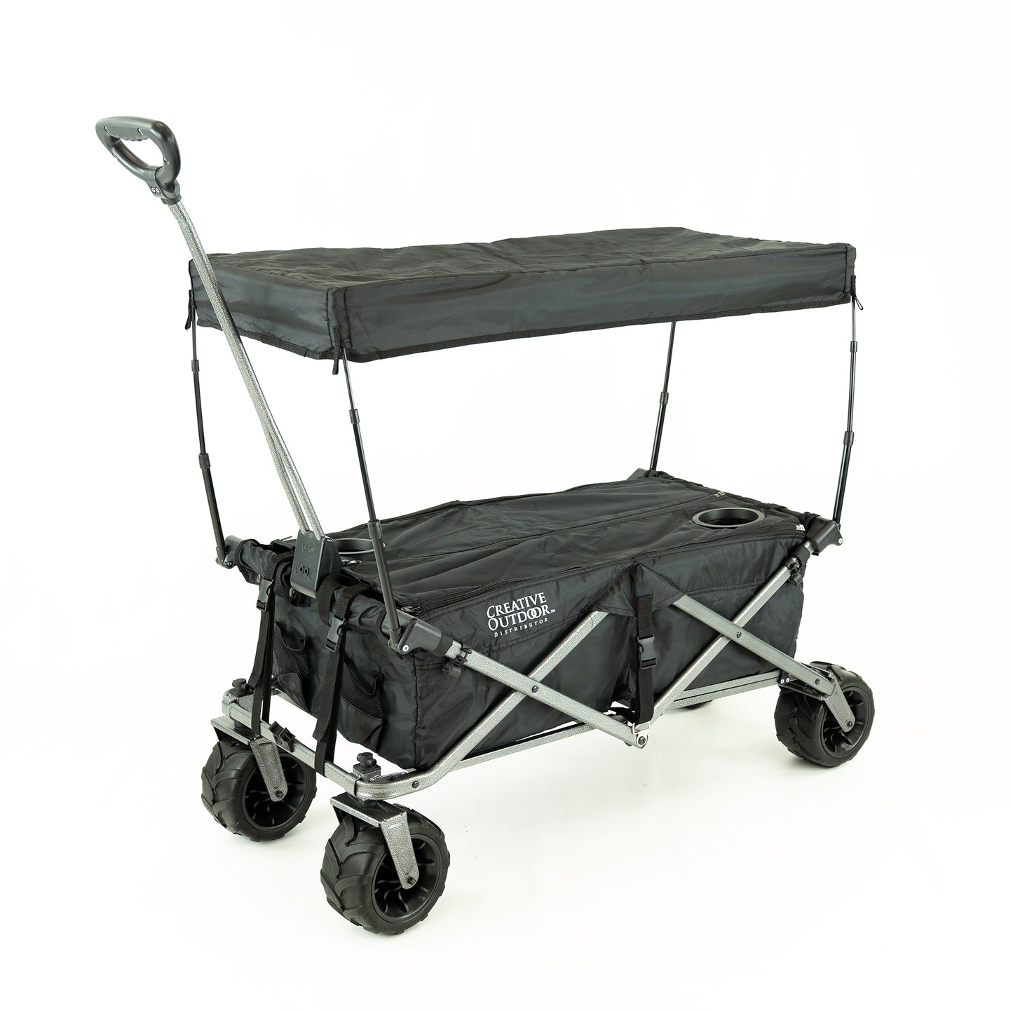 All-Terrain Deluxe Wagon - Black - Custom Folding Wagons