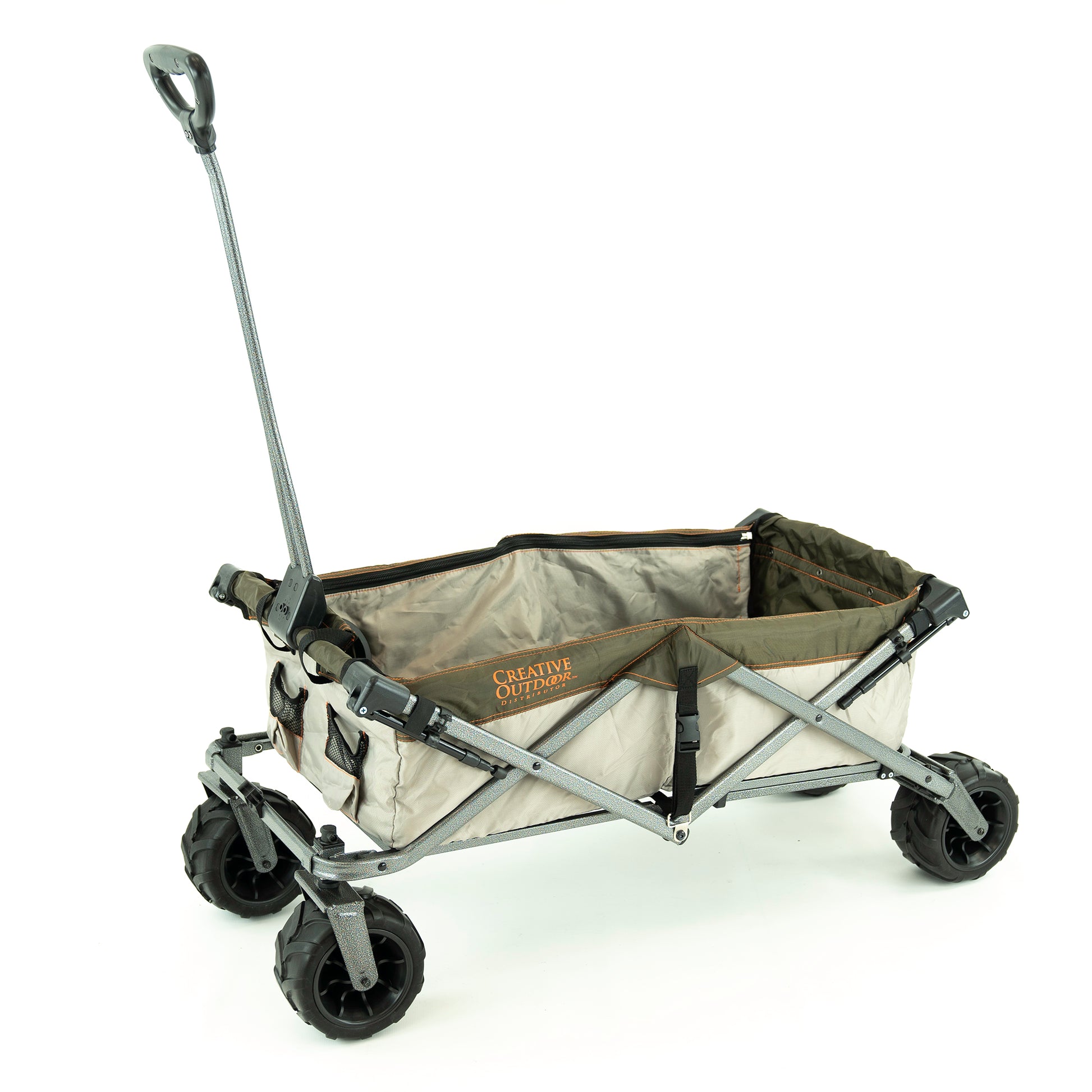 All-Terrain Deluxe Wagon - Brown Orange - Custom Folding Wagons