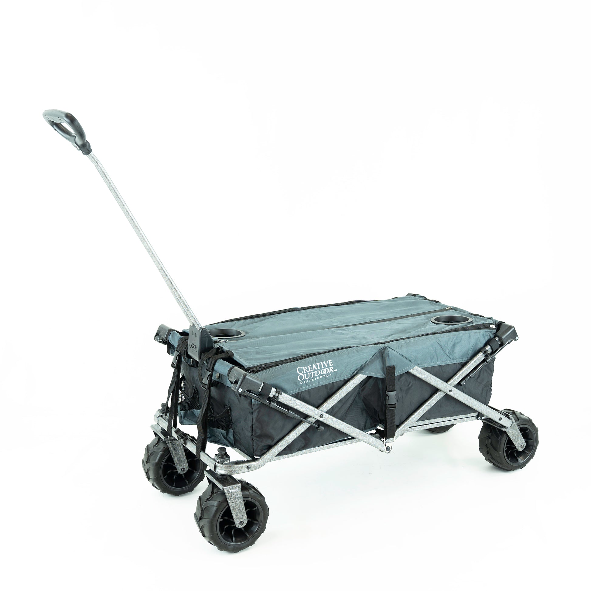 All-Terrain Deluxe Wagon - Black Gray - Custom Folding Wagons
