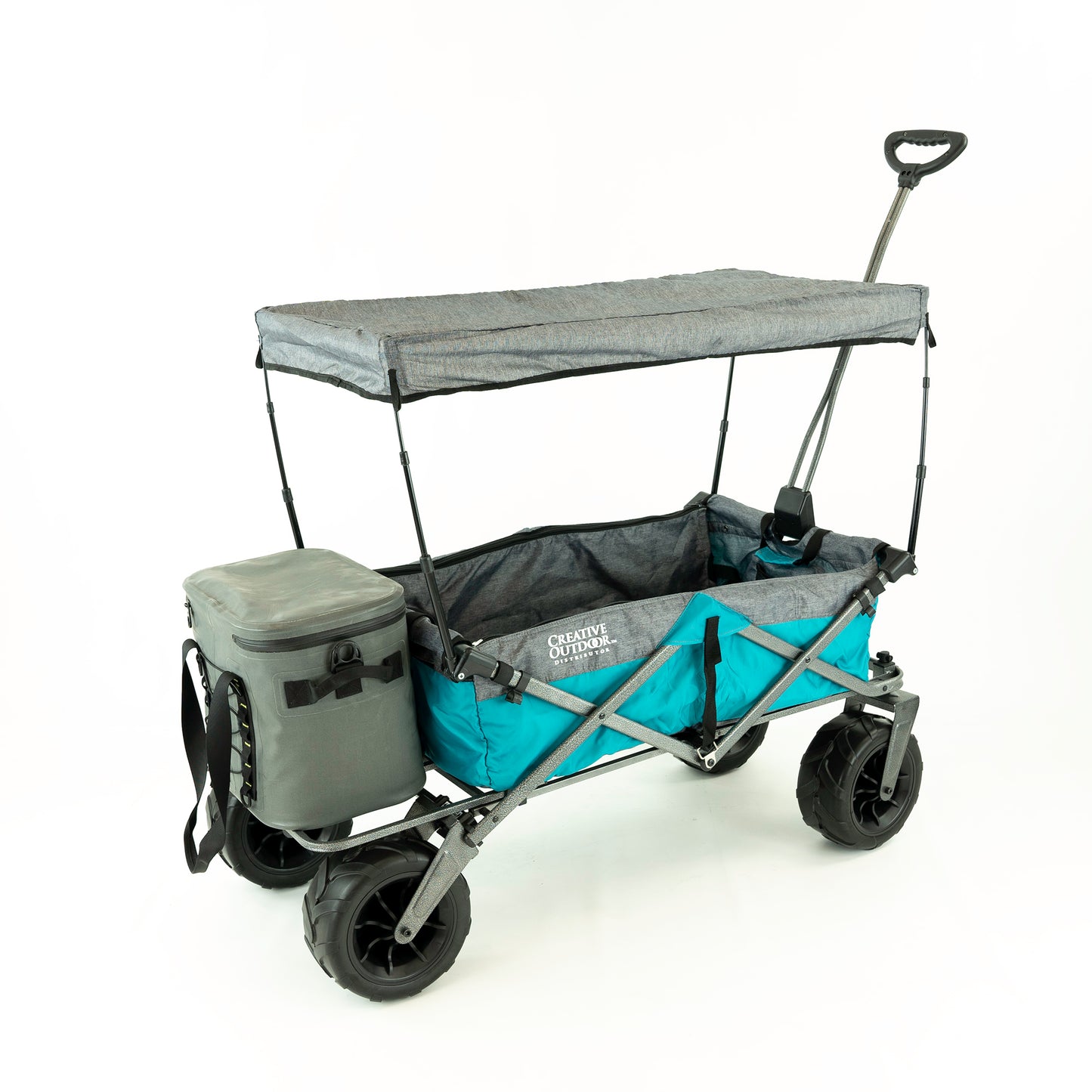 XXL Hauler Deluxe with Cooler Rack | Teal Gray - Custom Folding Wagons