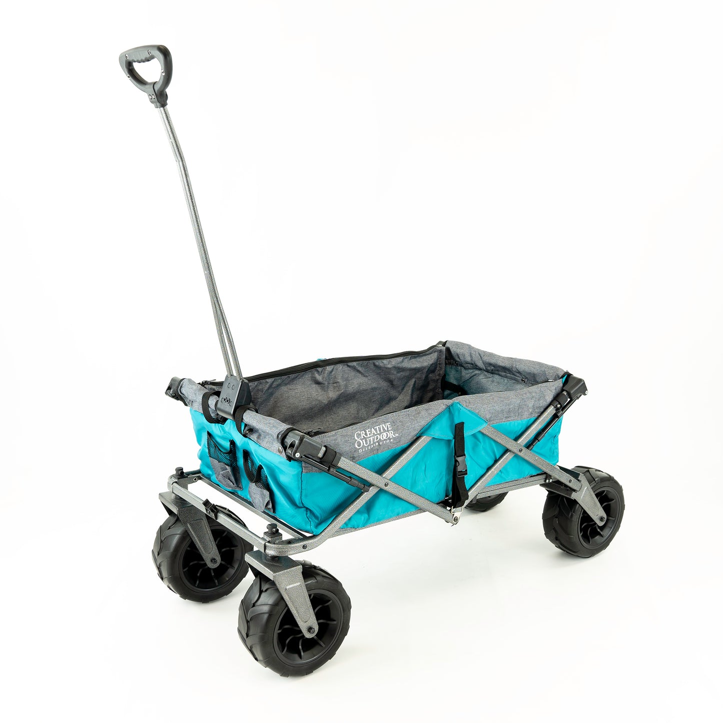 XXL Hauler Deluxe with Cooler Rack | Teal Gray - Custom Folding Wagons