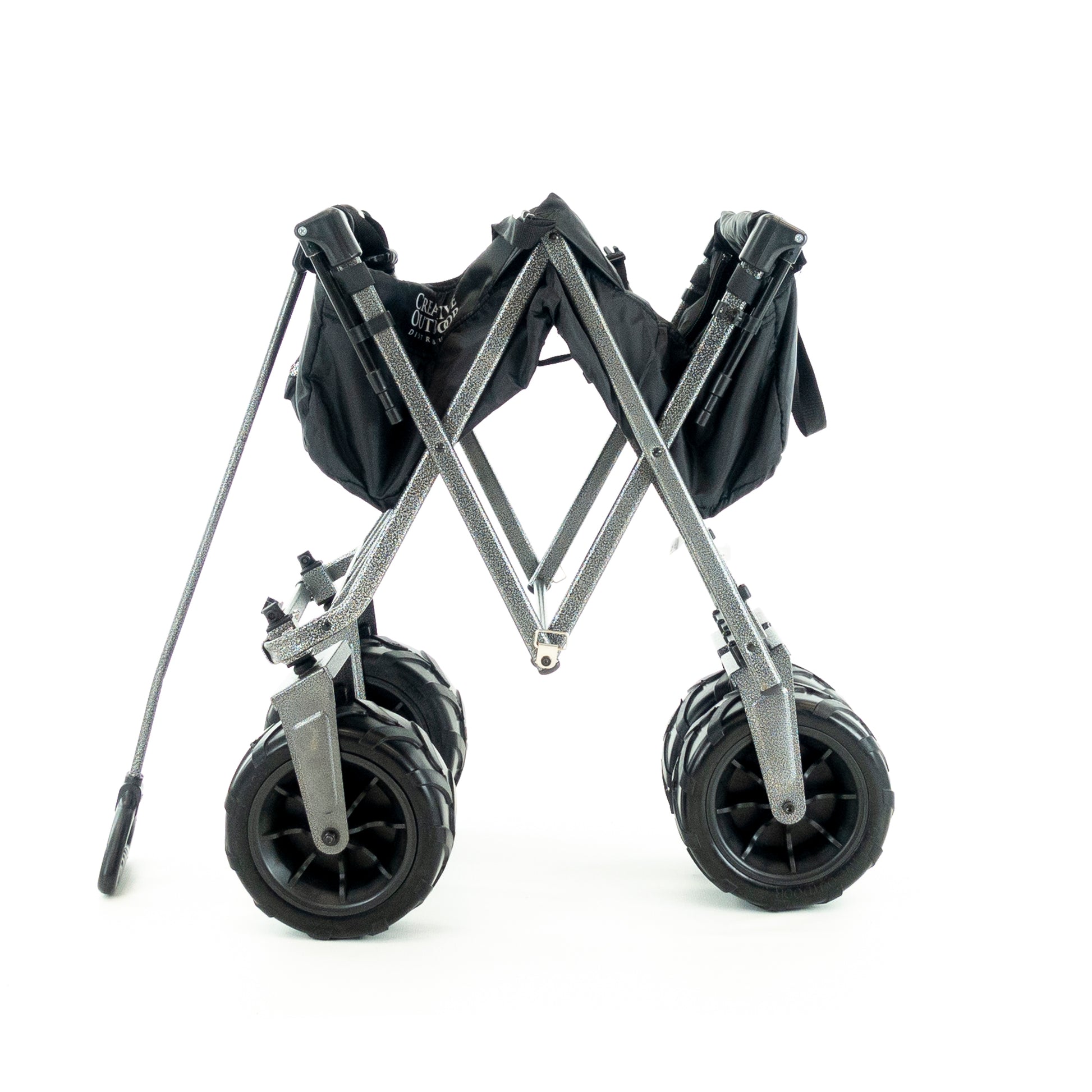 XXL Hauler Deluxe with Cooler Rack | Black - Custom Folding Wagons