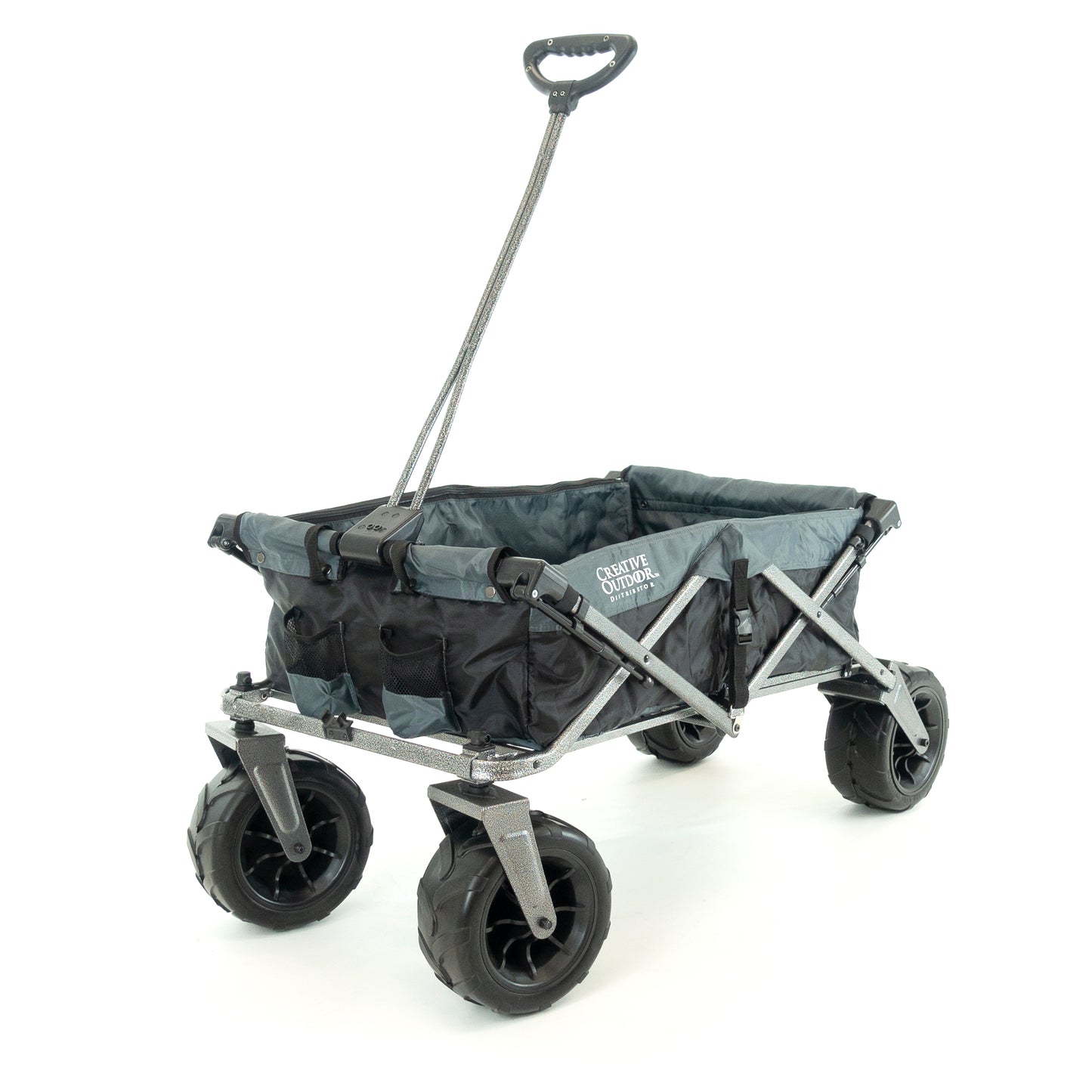 XXL Hauler Deluxe with Cooler Rack | Black Gray - Custom Folding Wagons