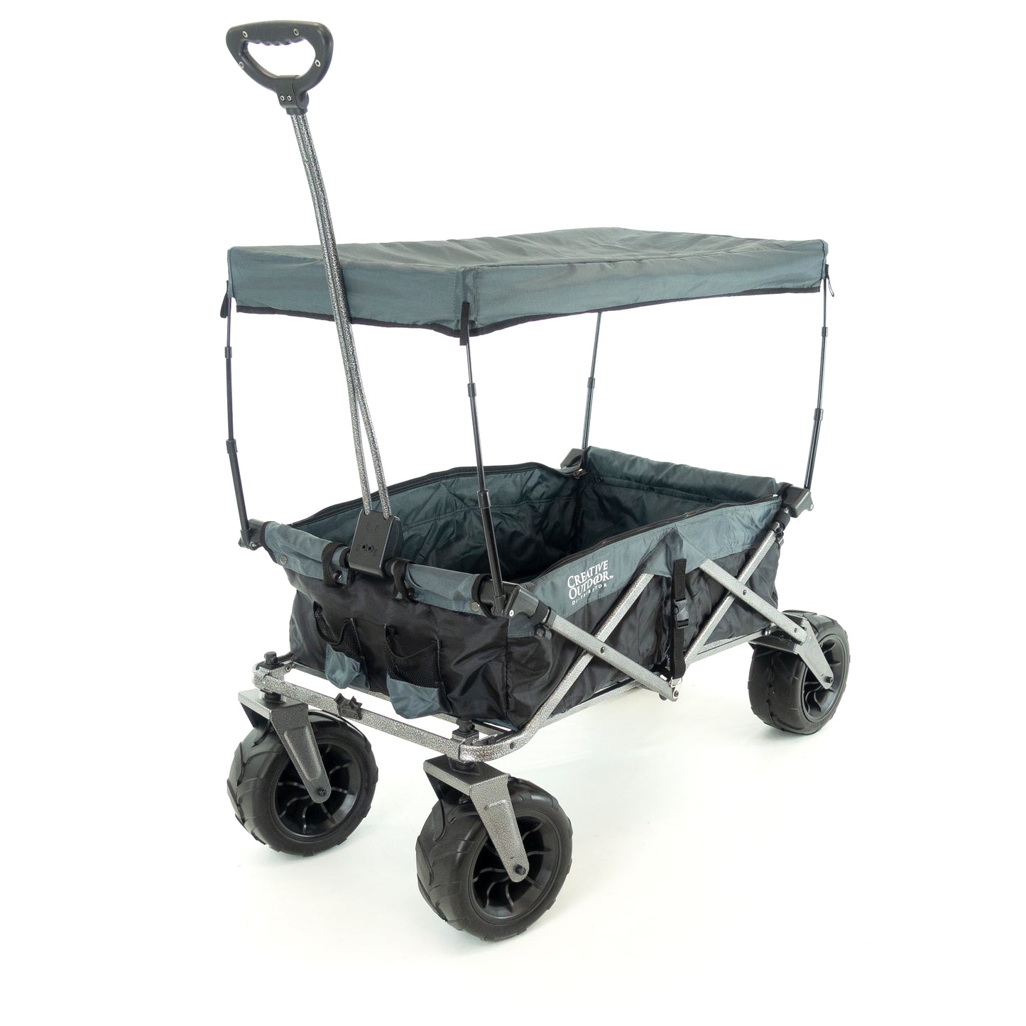 XXL Hauler Deluxe with Cooler Rack | Black Gray - Custom Folding Wagons