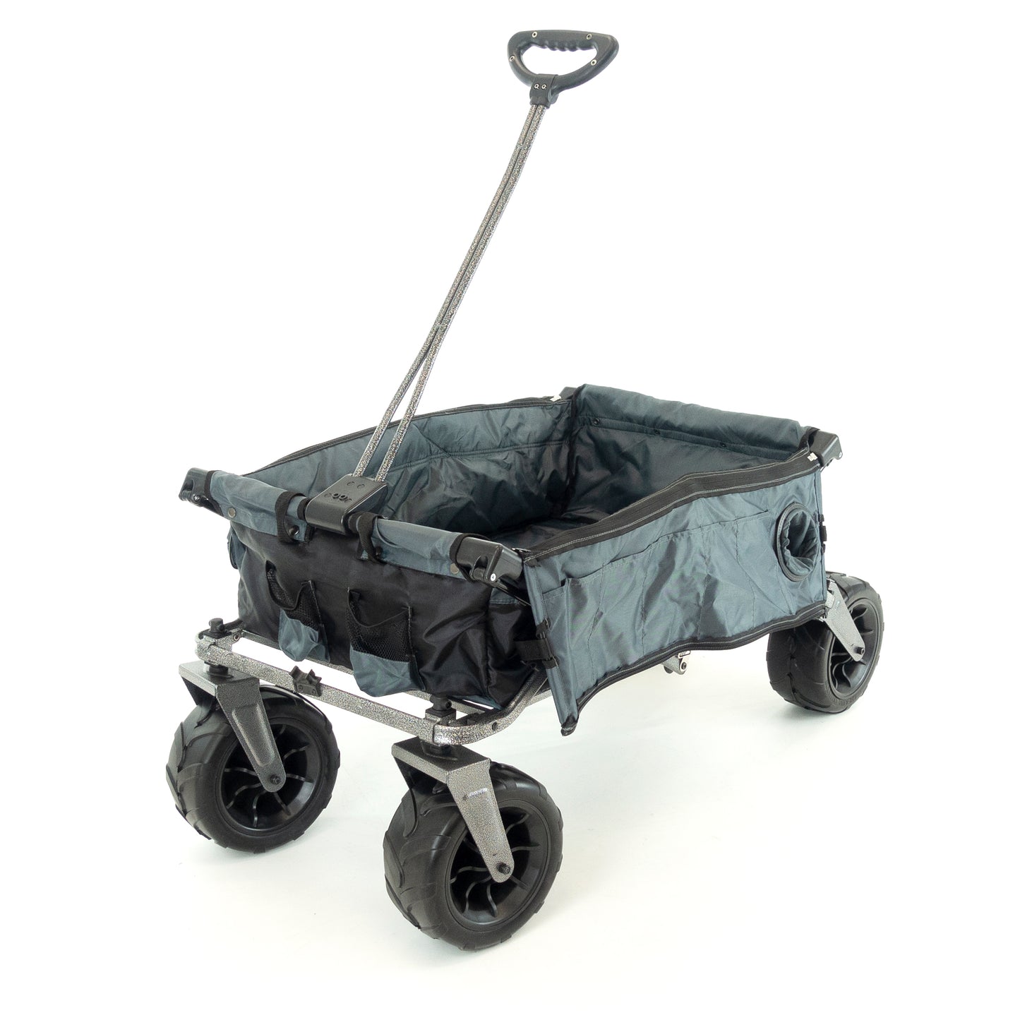 XXL Hauler Deluxe with Cooler Rack | Black Gray - Custom Folding Wagons