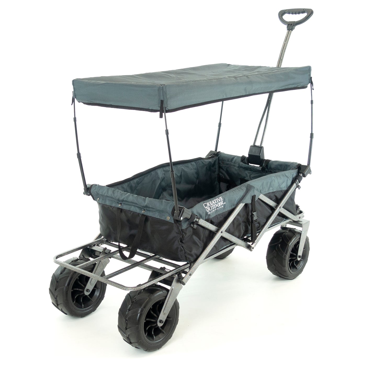 XXL Hauler Deluxe with Cooler Rack | Black Gray - Custom Folding Wagons