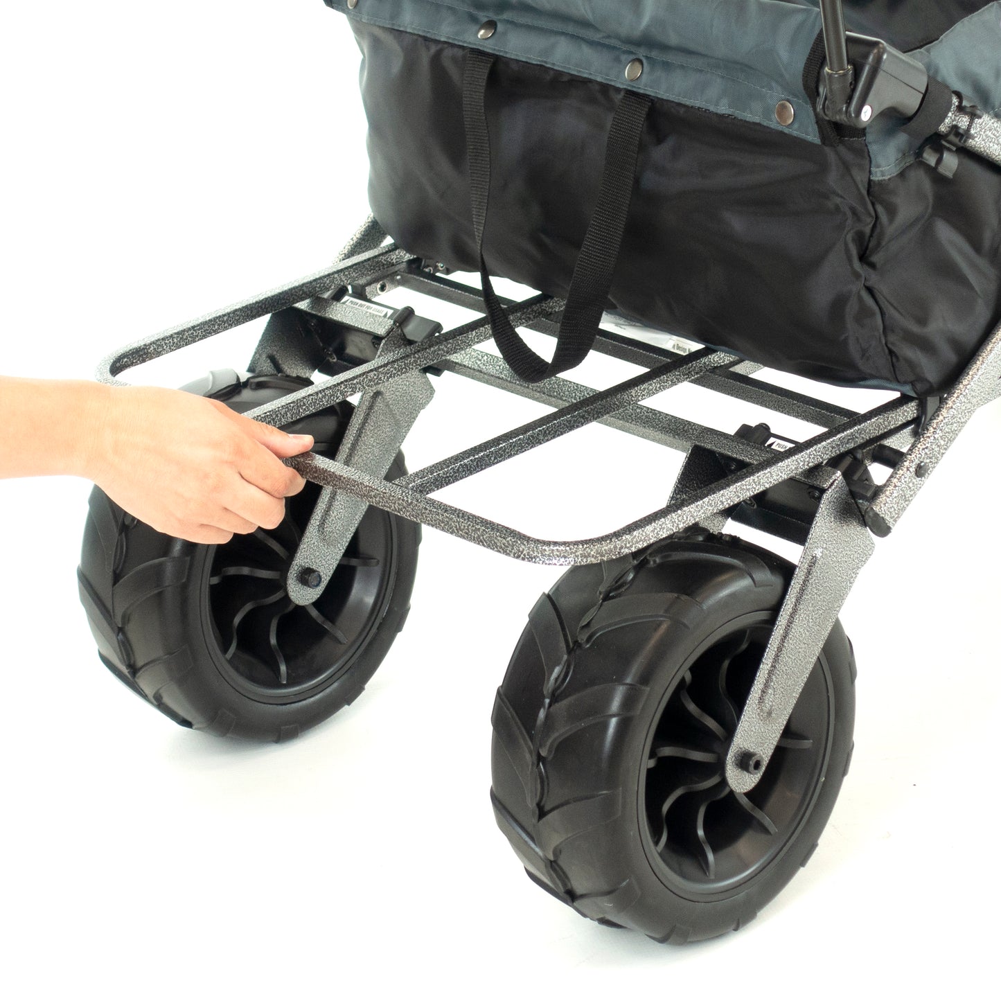 XXL Hauler Deluxe with Cooler Rack | Black Gray - Custom Folding Wagons