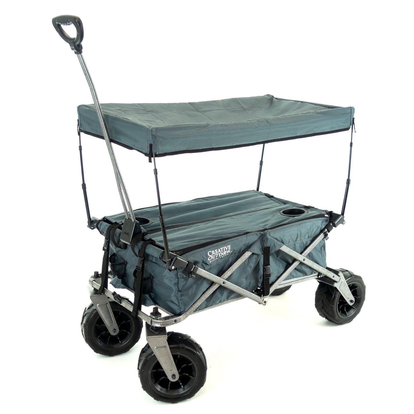 XXL Hauler Deluxe with Cooler Rack | Gray - Custom Folding Wagons