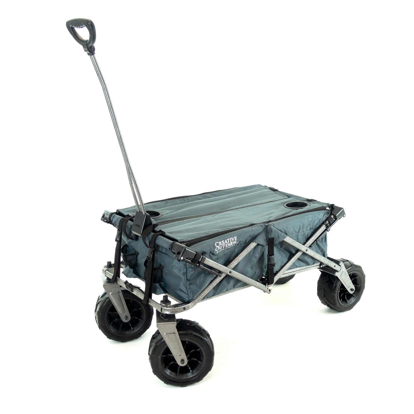 XXL Hauler Deluxe with Cooler Rack | Gray - Custom Folding Wagons