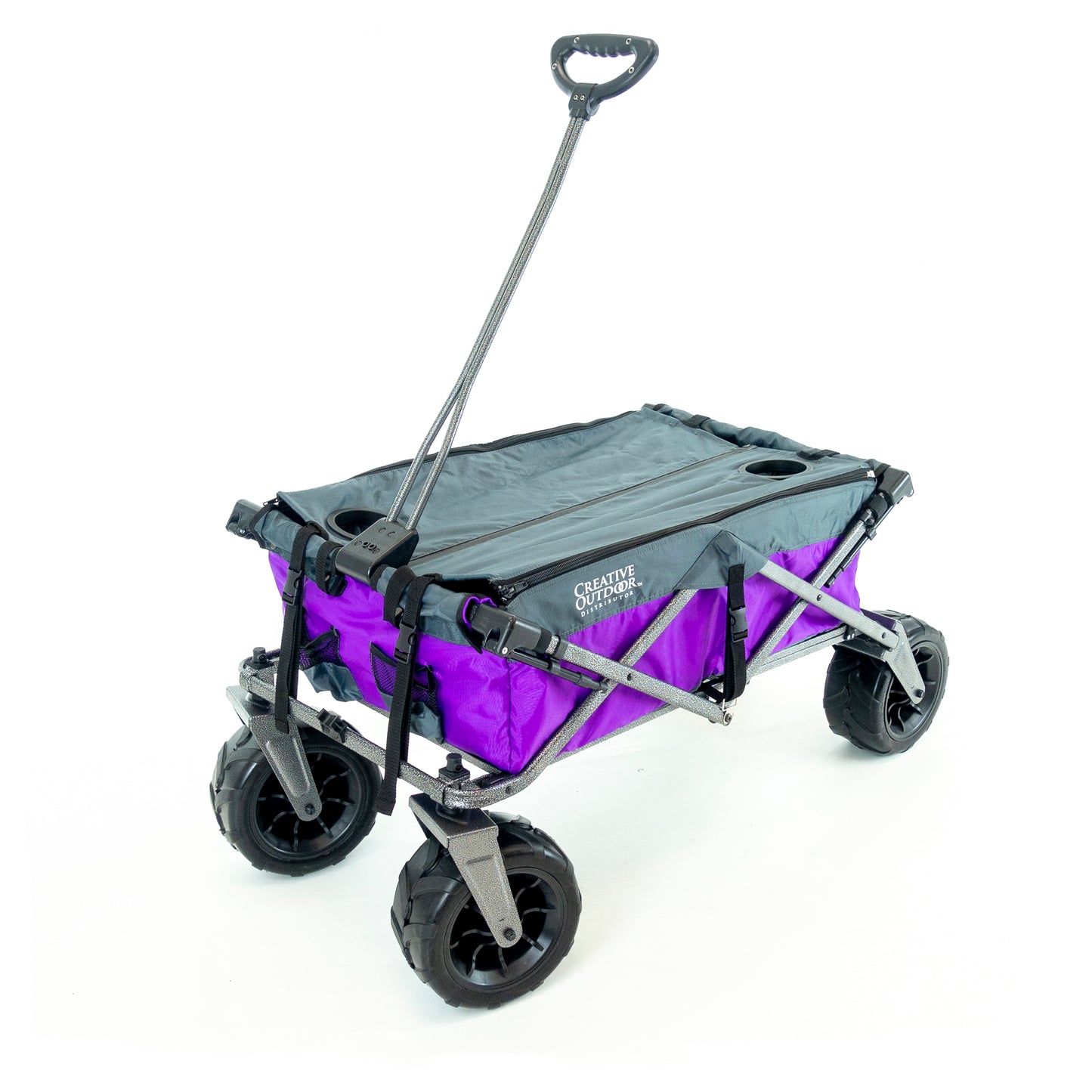 XXL Hauler Deluxe with Cooler Rack | Purple Grey - Custom Folding Wagons