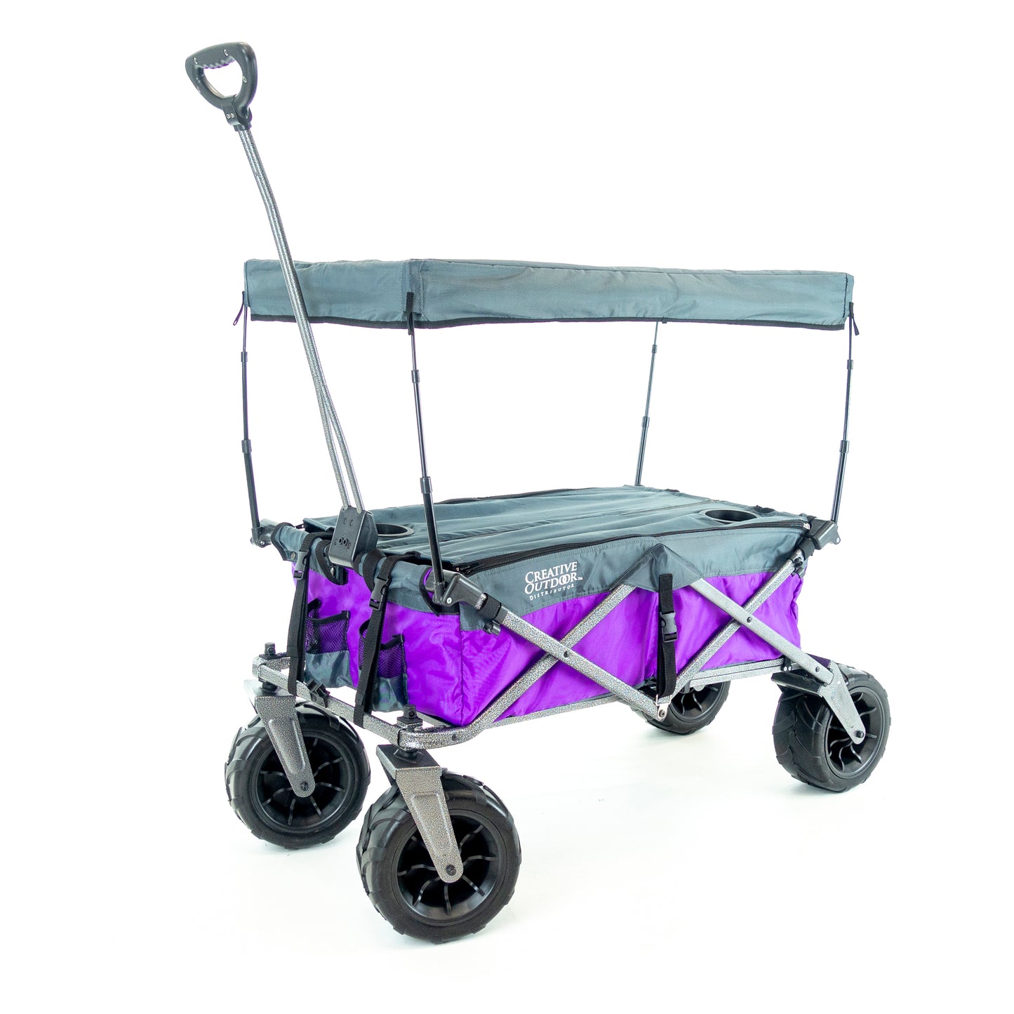 XXL Hauler Deluxe with Cooler Rack | Purple Grey - Custom Folding Wagons