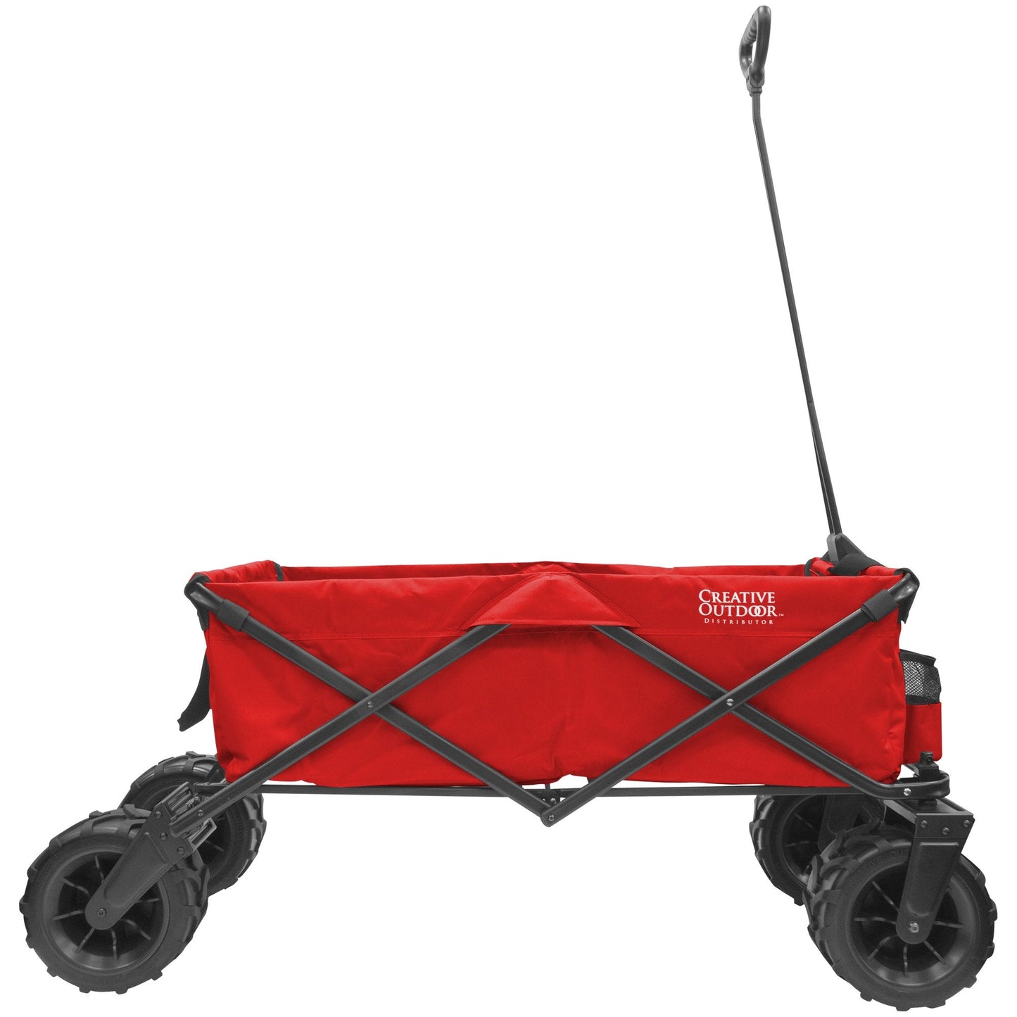 XXXL Monster Folding Wagon Red Side View