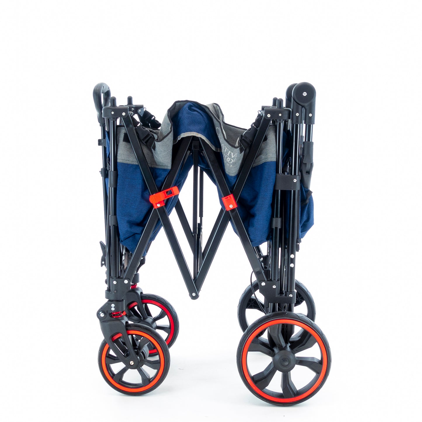 push-pull-folding-stroller-wagon-with-canopy-navy-blue