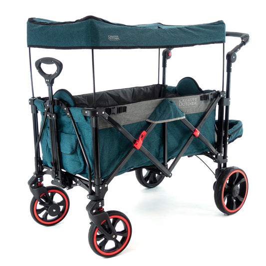 push-pull-folding-stroller-wagon-with-canopy-teal