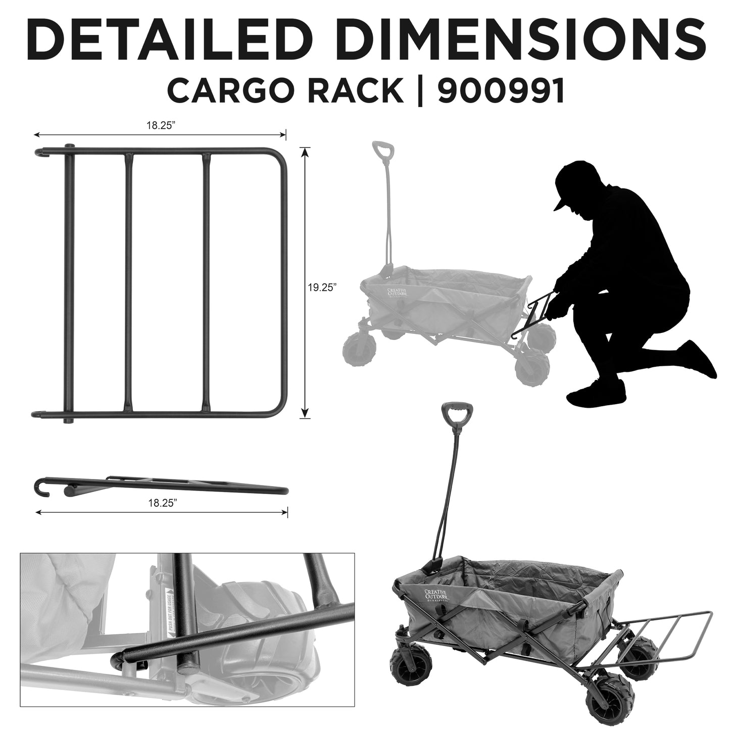 All-Terrain Folding Wagon Cargo Rack Accessory - Custom Folding Wagons