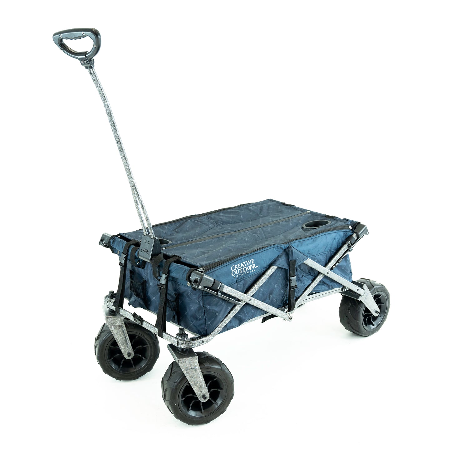 XXL Hauler Deluxe with Cooler Rack | Blue Diamond - Custom Folding Wagons