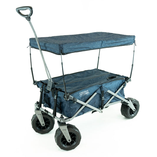 XXL Hauler Deluxe with Cooler Rack | Blue Diamond - Custom Folding Wagons