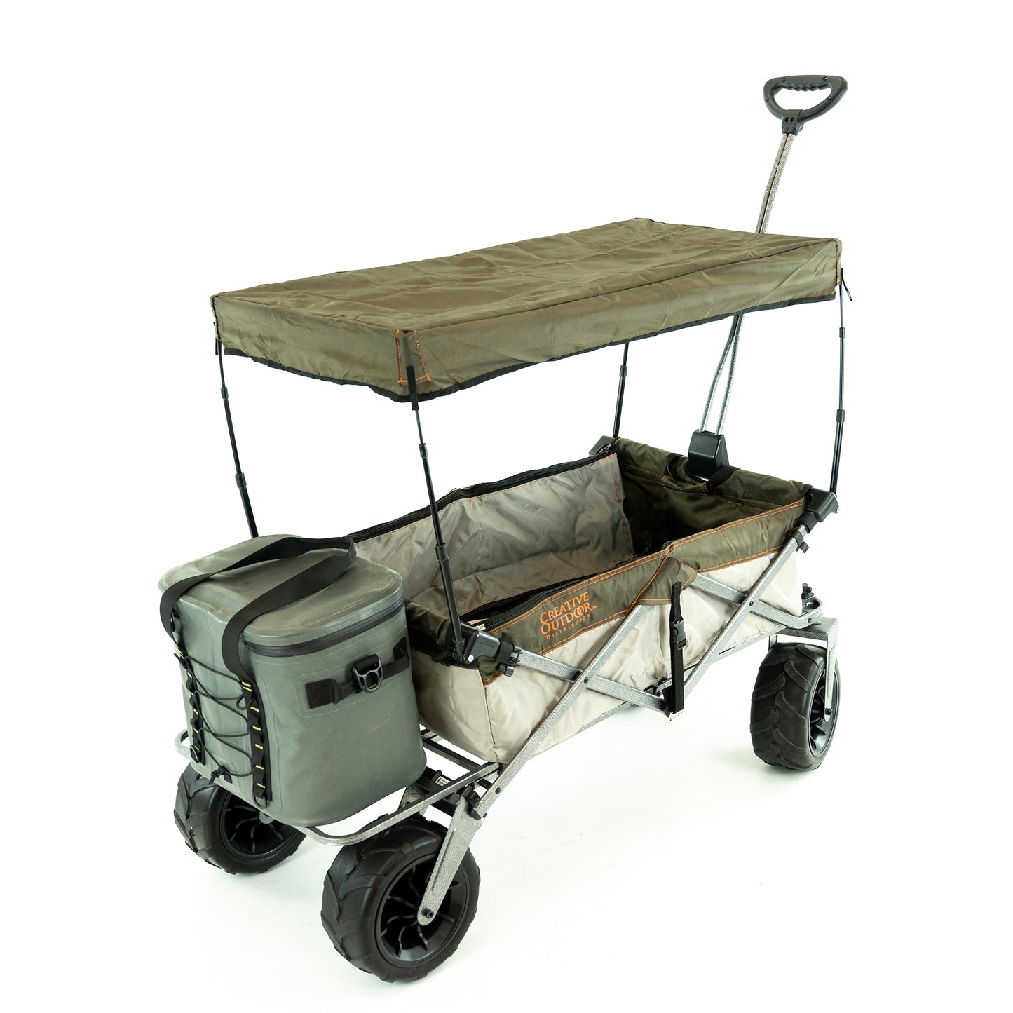 XXL Hauler Deluxe with Cooler Rack | Brown Orange - Custom Folding Wagons