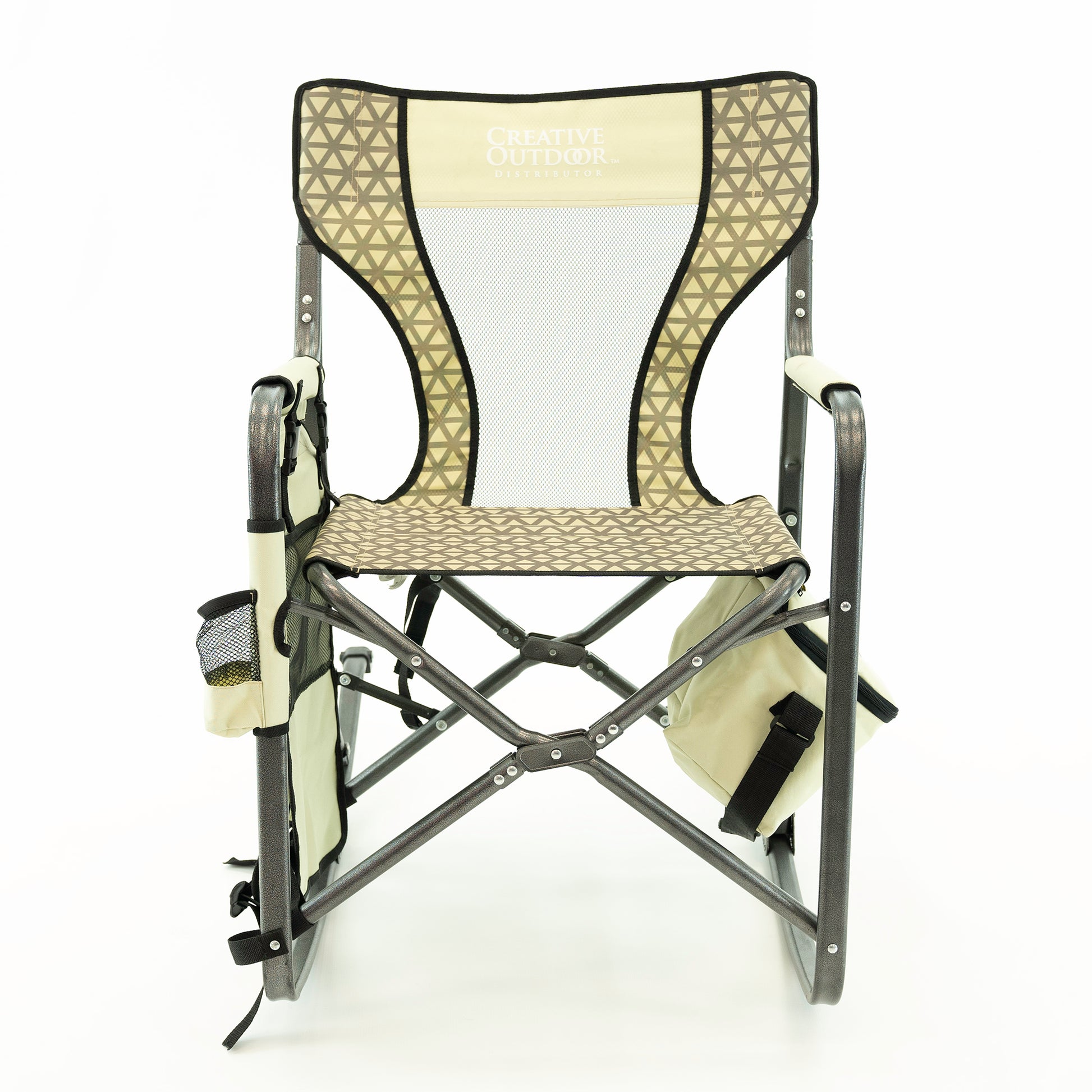 Folding Rocking Chair with Ice Box Cooler | Earth Diamond - Custom Folding Wagons