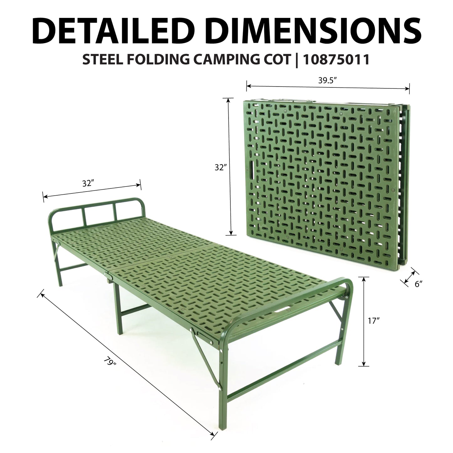 Steel Folding Camping Cot - Custom Folding Wagons