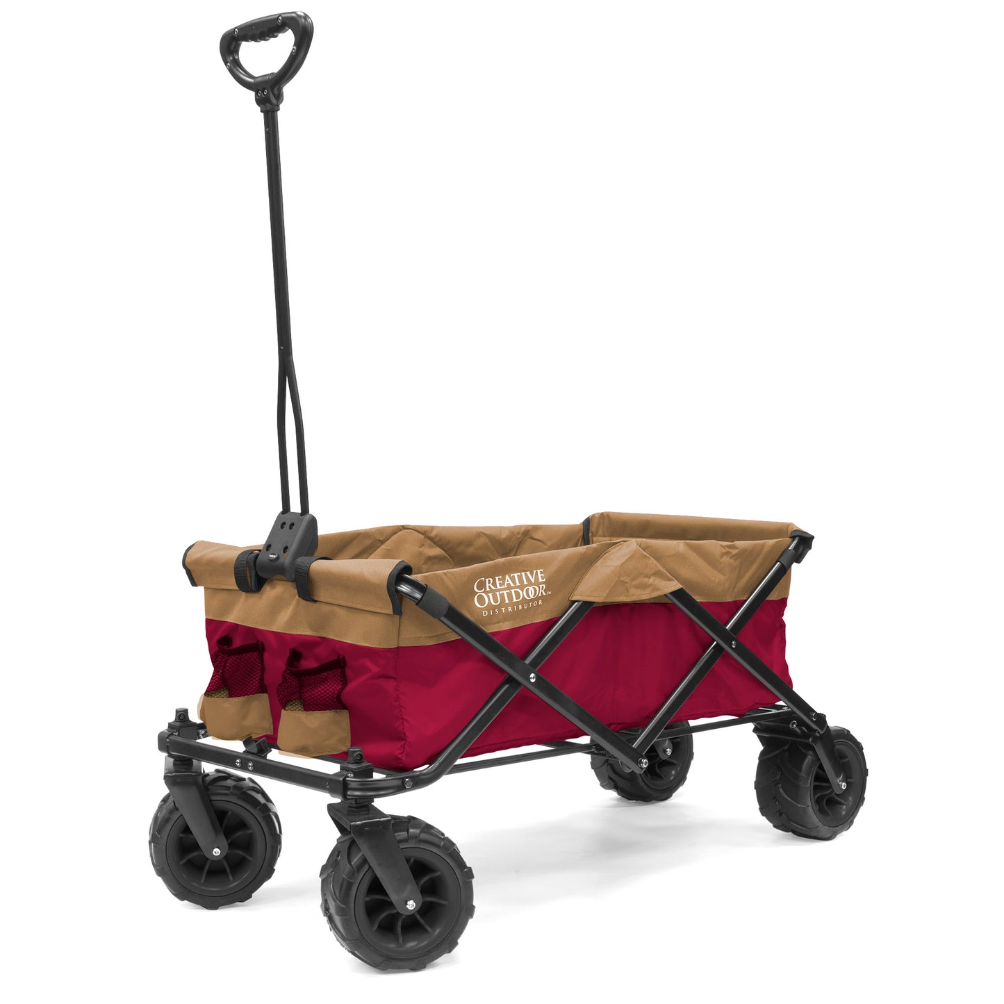 all-terrain-folding-wagon-maroon-tan