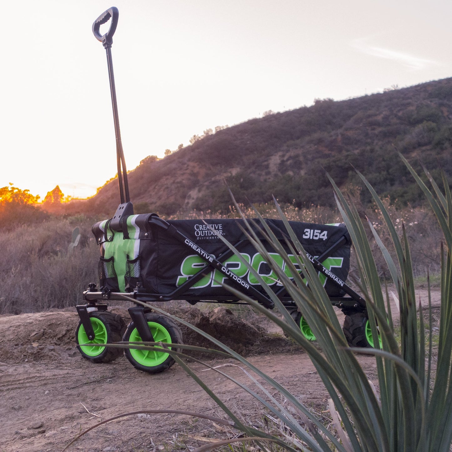 all-terrain-sport-folding-wagon-black-green