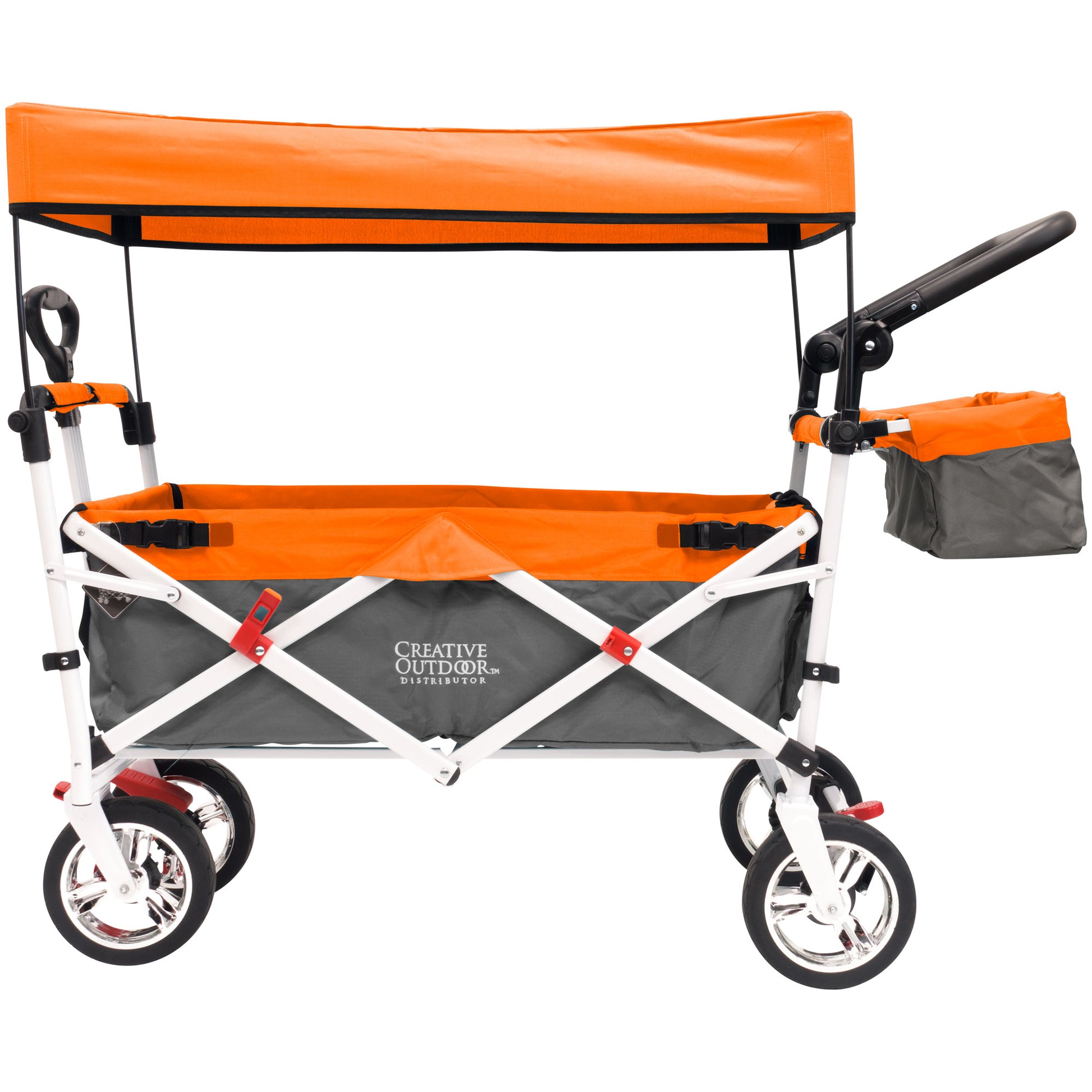 push-pull-silver-series-folding-wagon-stroller-with-canopy-orange