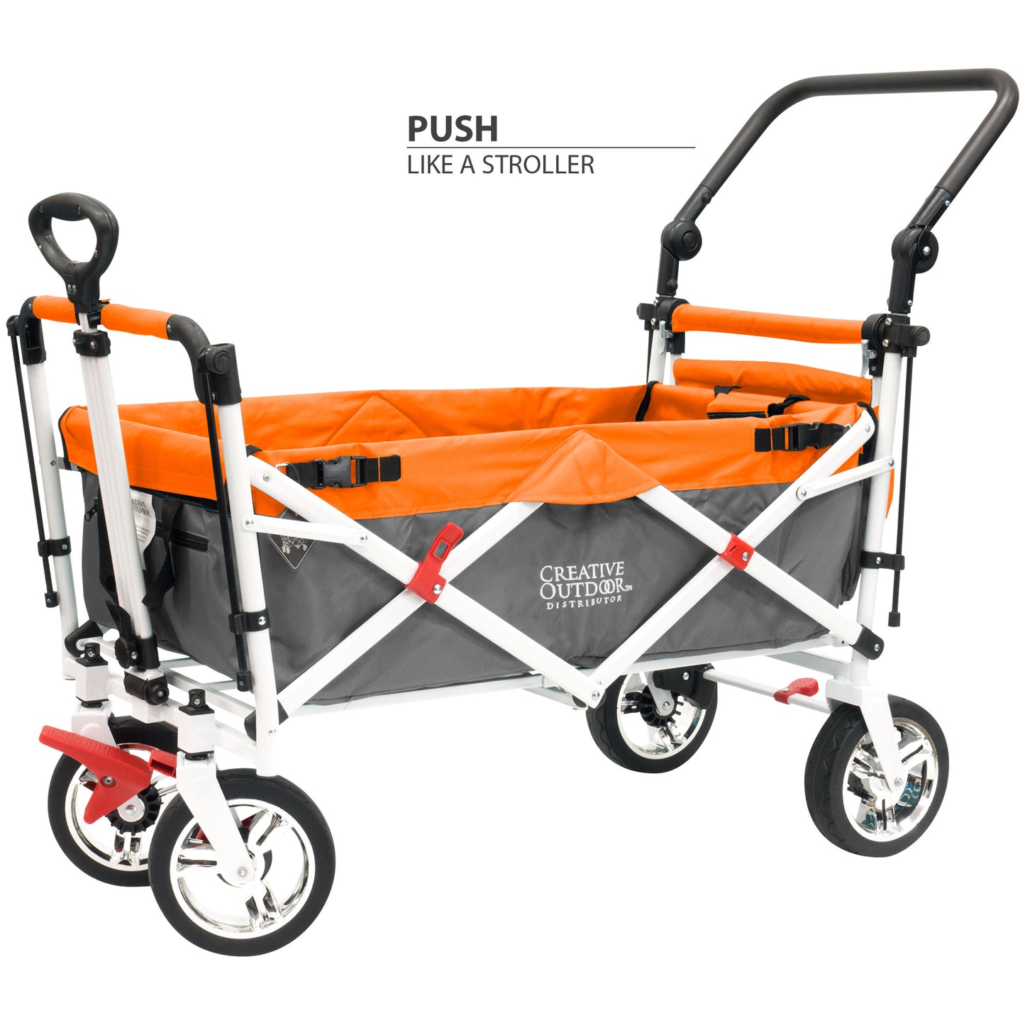 push-pull-silver-series-folding-wagon-stroller-with-canopy-orange