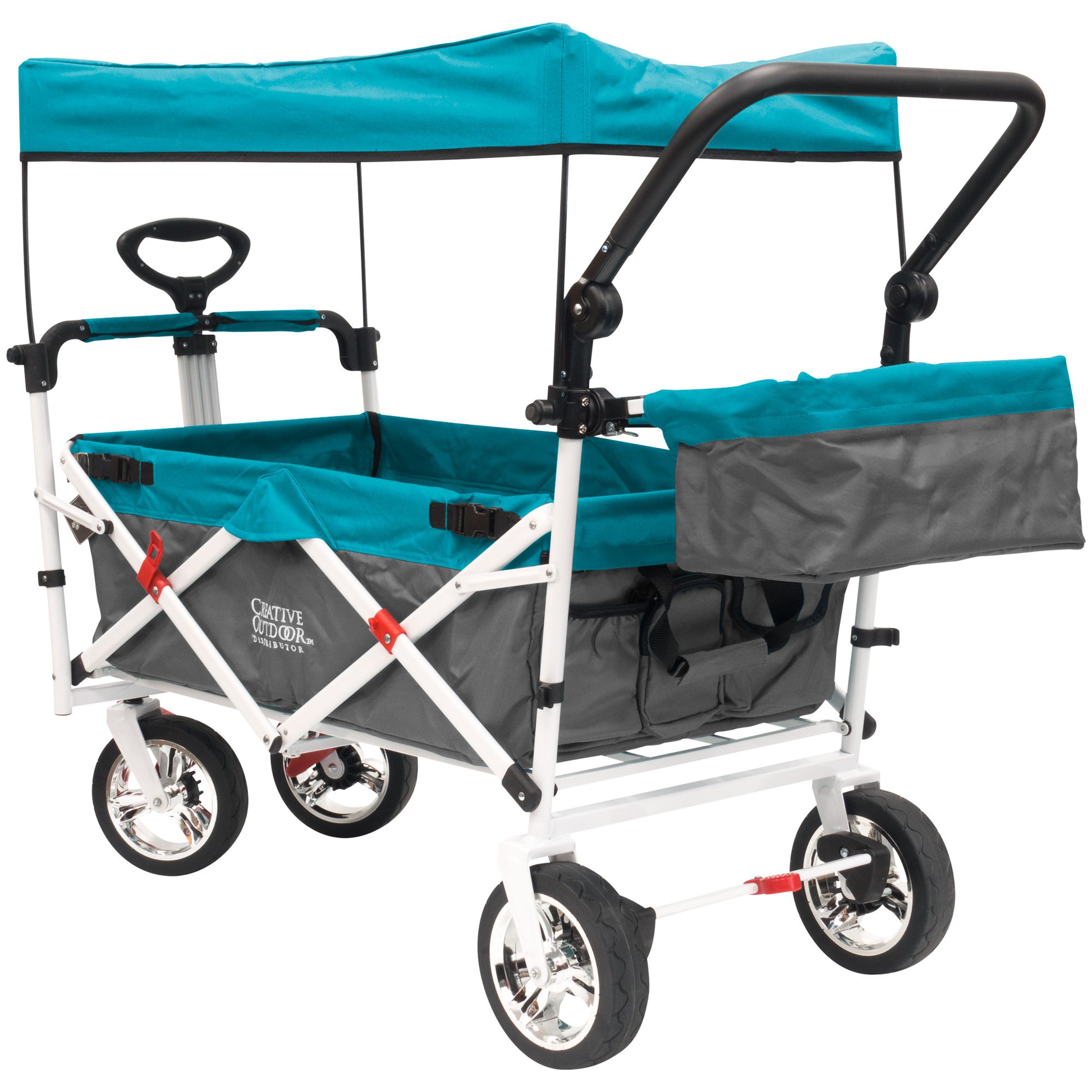 push-pull-silver-series-folding-wagon-stroller-with-canopy-teal